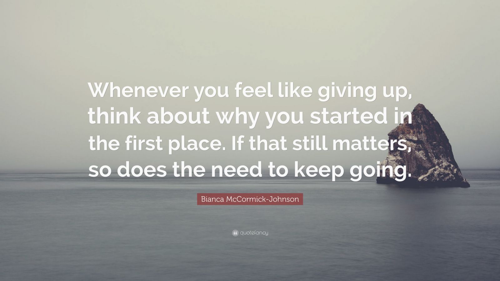 Bianca Mccormick Johnson Quote Whenever You Feel Like Giving Up