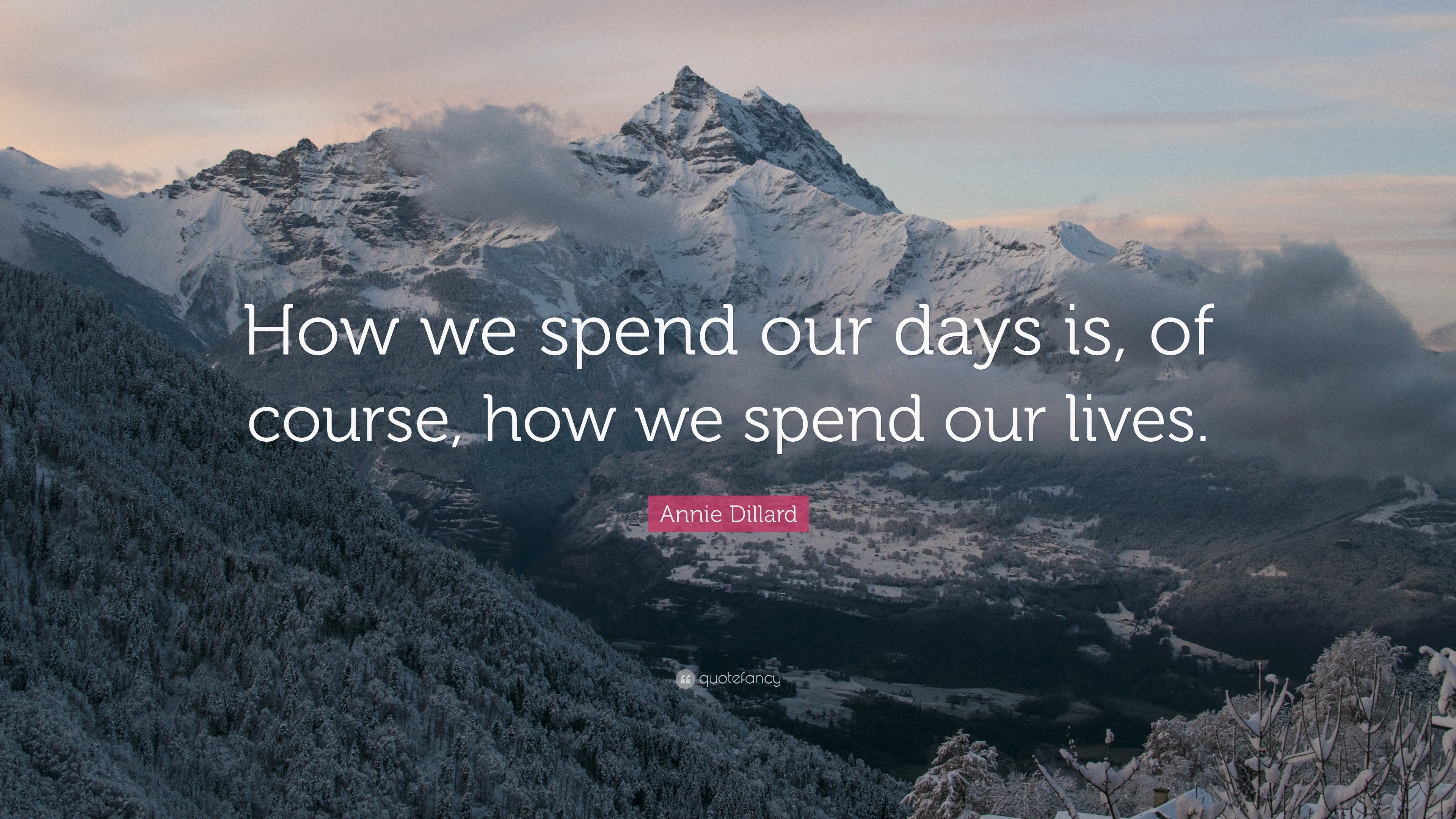 annie dillard quote: "how we spend our days is, of course, how