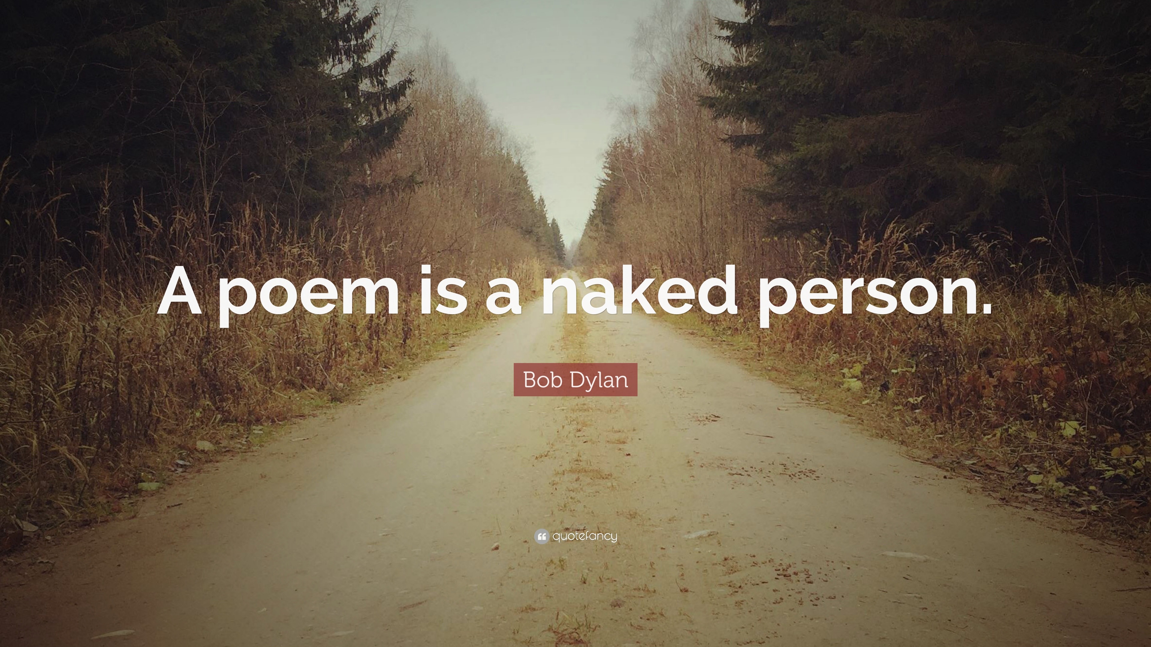 Bob Dylan Quote A Poem Is A Naked Person