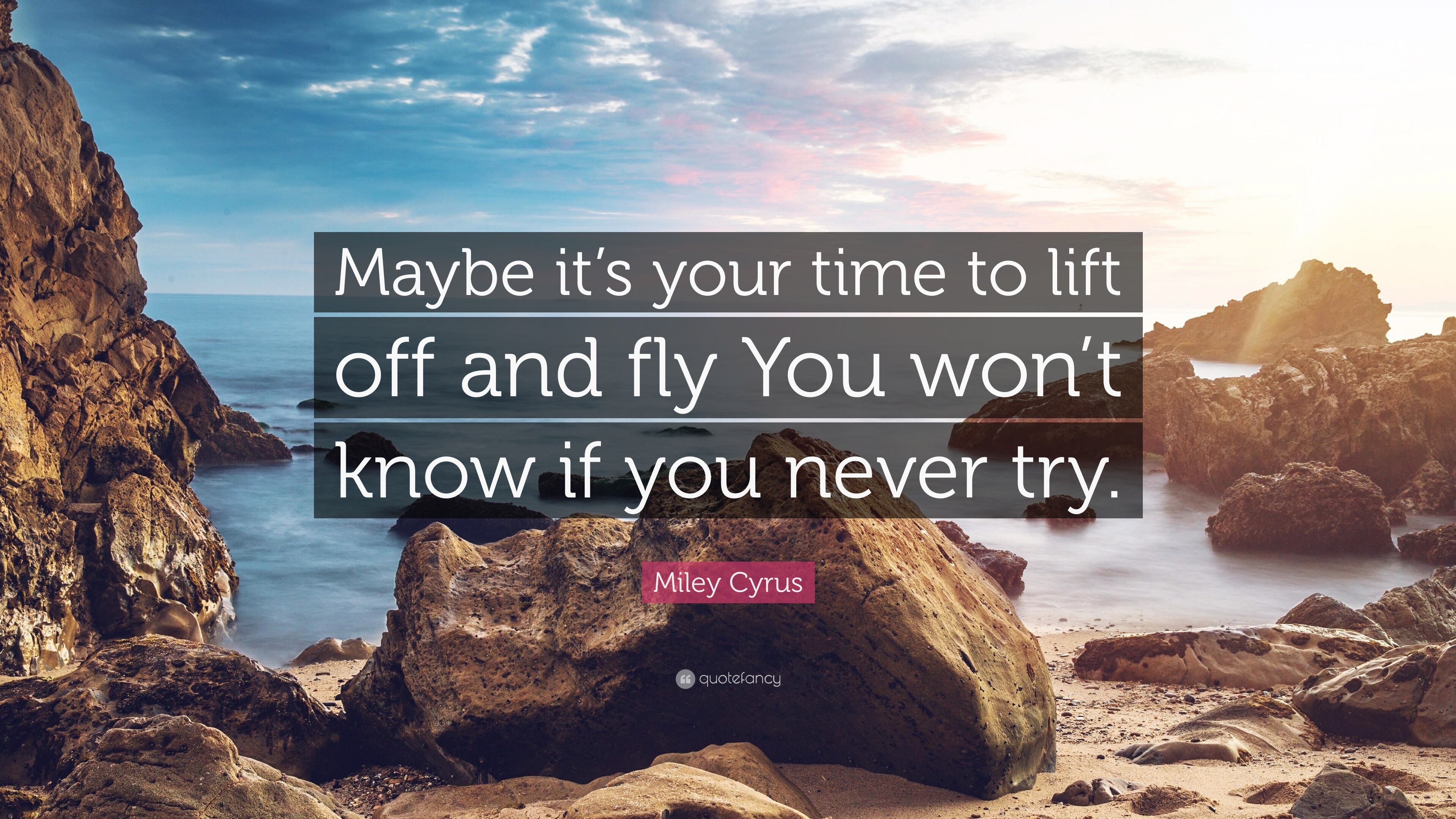 Miley Cyrus Quote Maybe Its Your Time To Lift Off And Fly You Wont