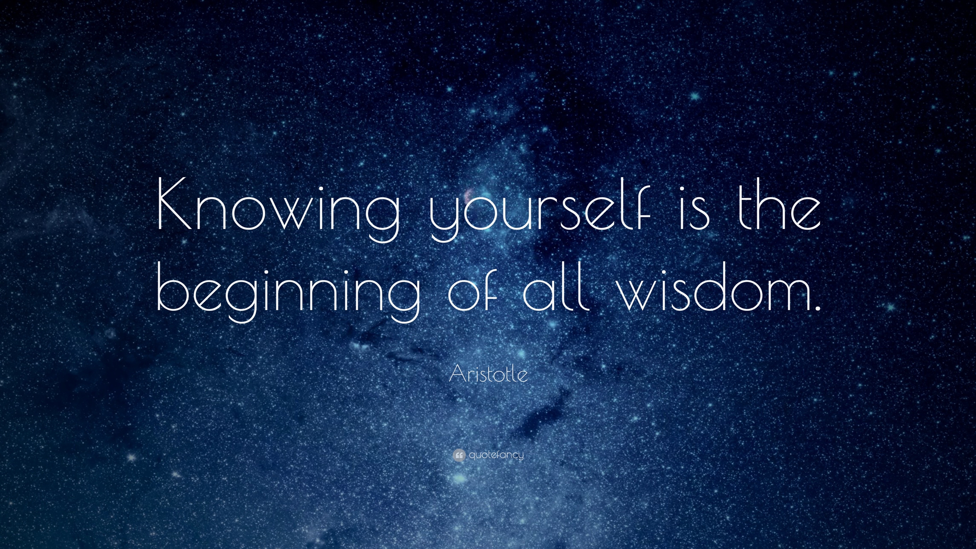 Aristotle Quote “knowing Yourself Is The Beginning Of All Wisdom ” 12 Wallpapers Quotefancy
