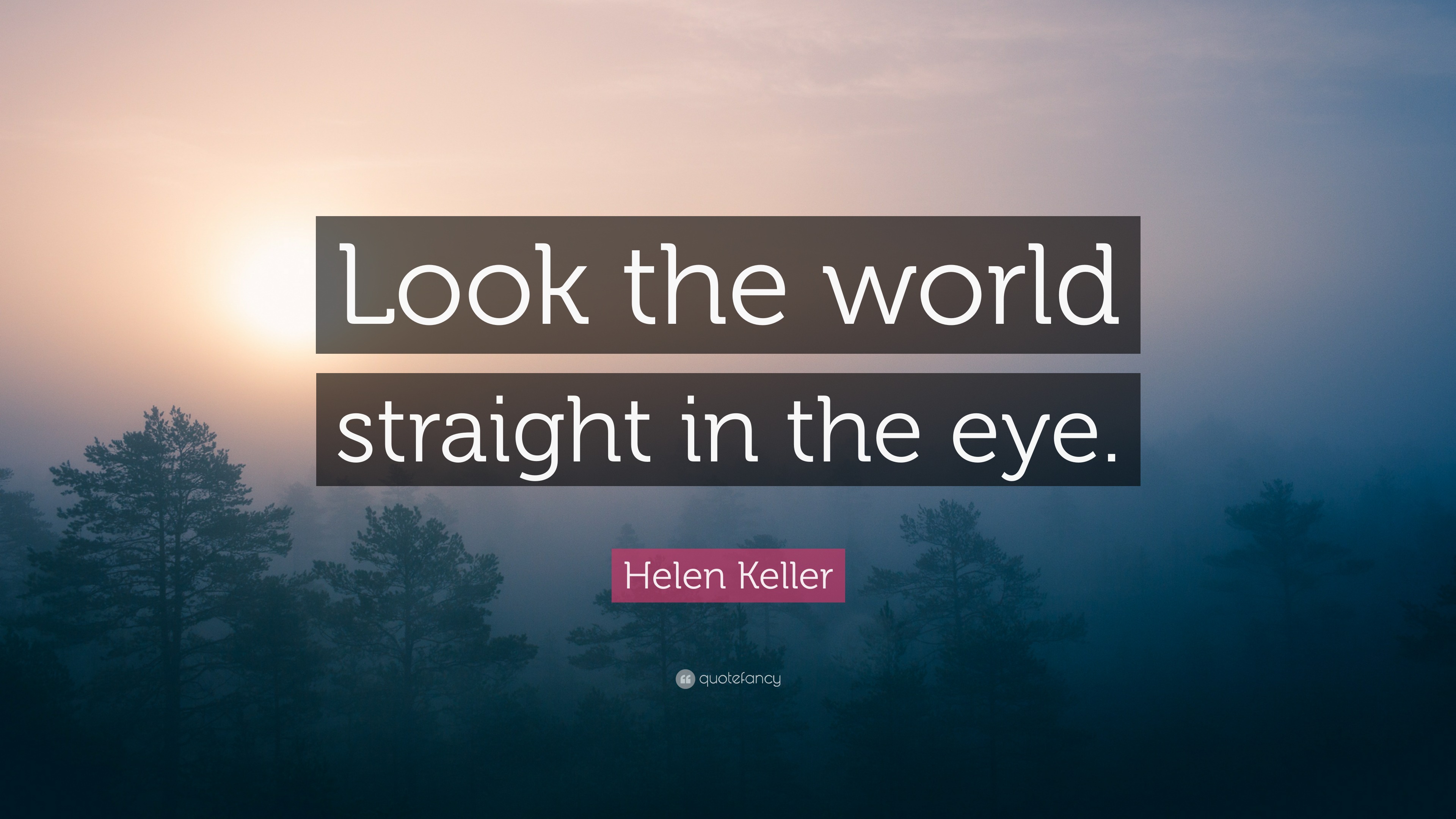 Helen Keller Quote Look The World Straight In The Eye