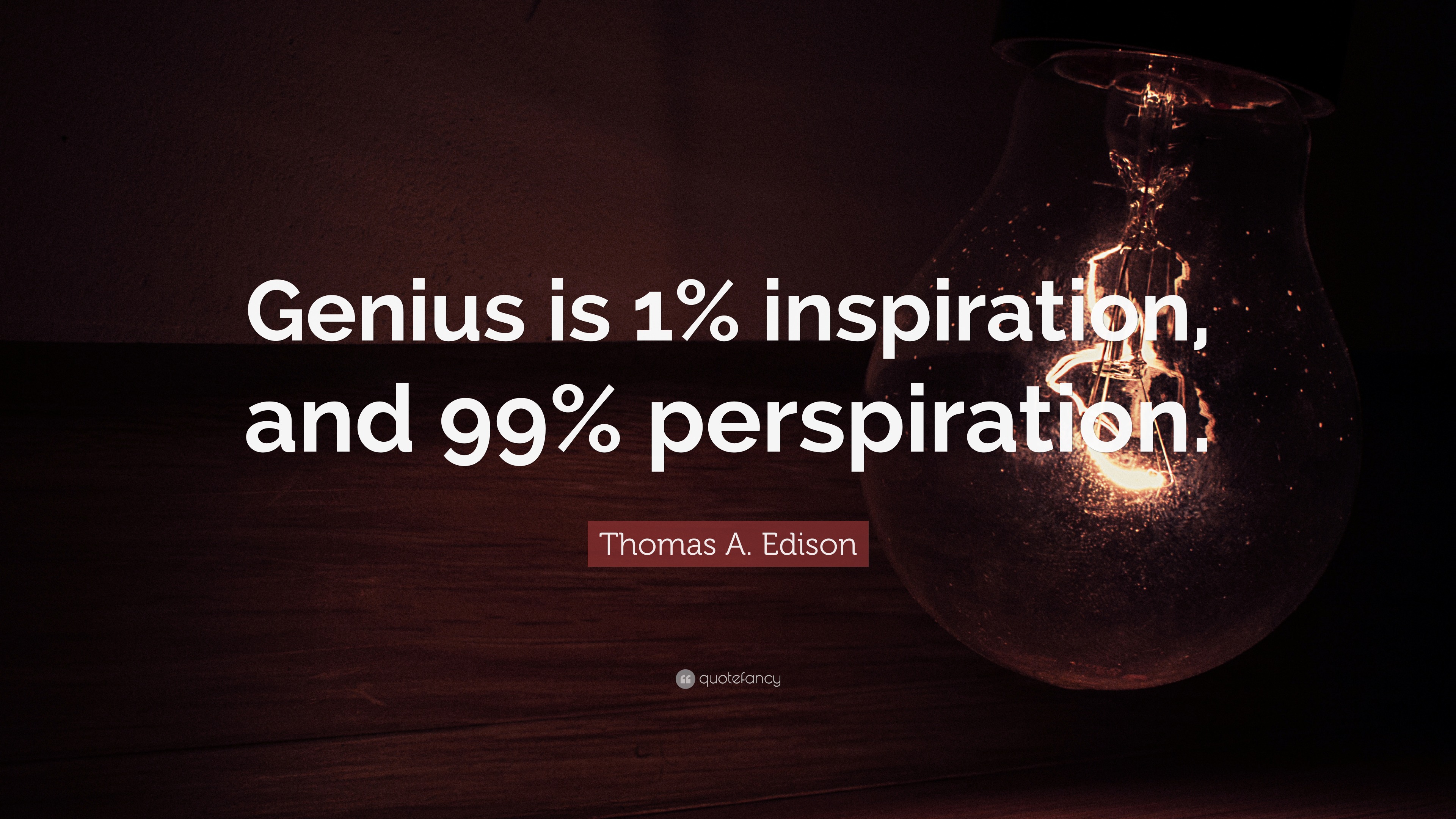 Thomas A Edison Quote Genius Is Inspiration And Perspiration