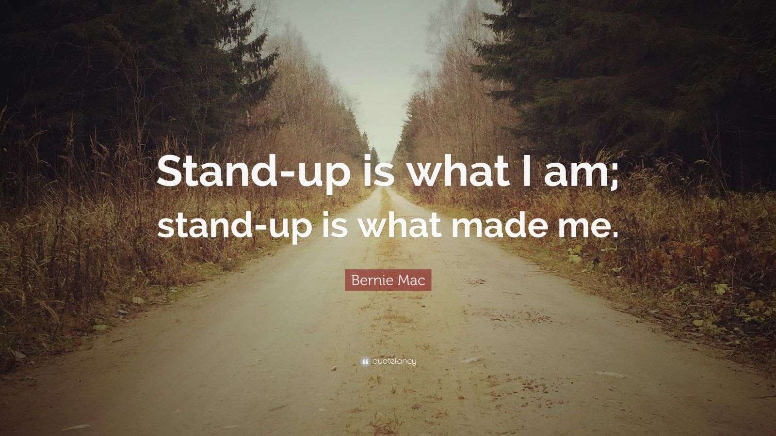 Bernie Mac Quote “Standup is what I am; standup is what made me.” (7