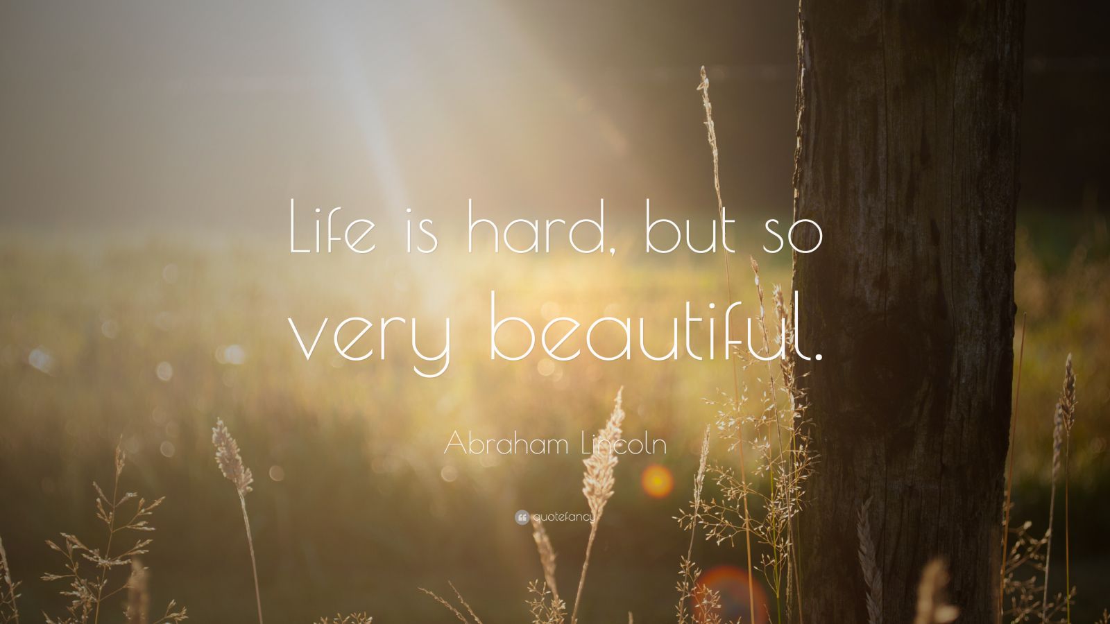 Abraham Lincoln Quote “Life is hard, but so very