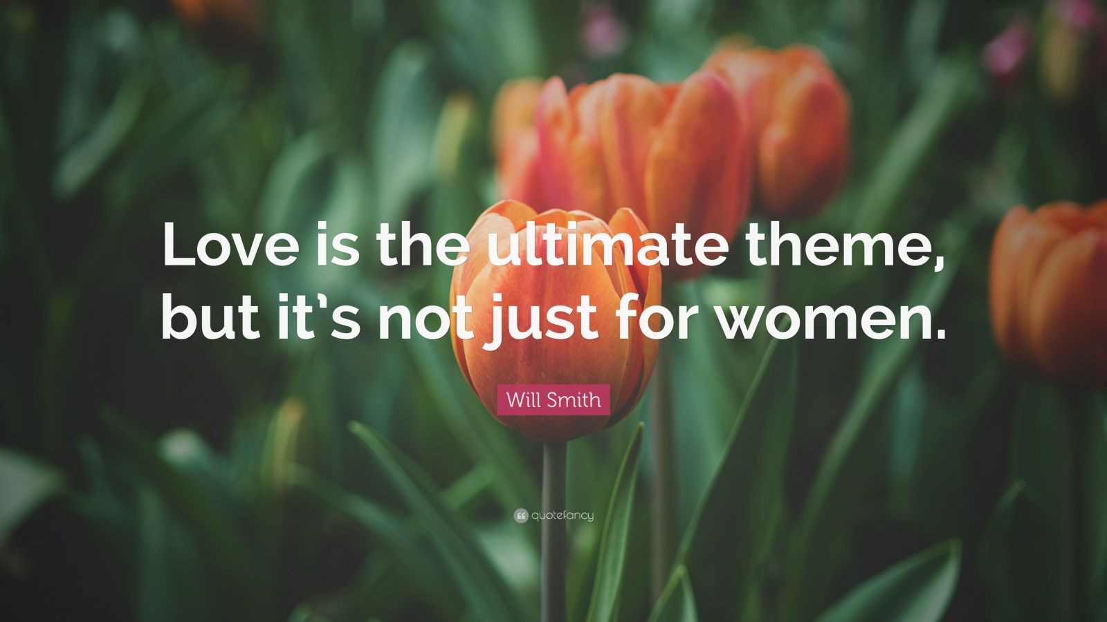Will Smith Quote “Love is the ultimate theme but it s not just for