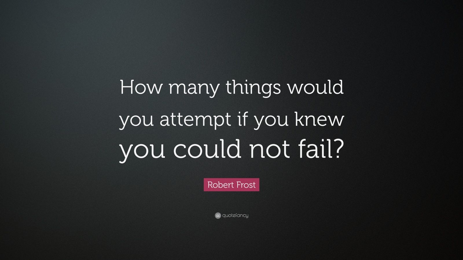 Robert Frost Quote: “How many things would you attempt if you knew you ...