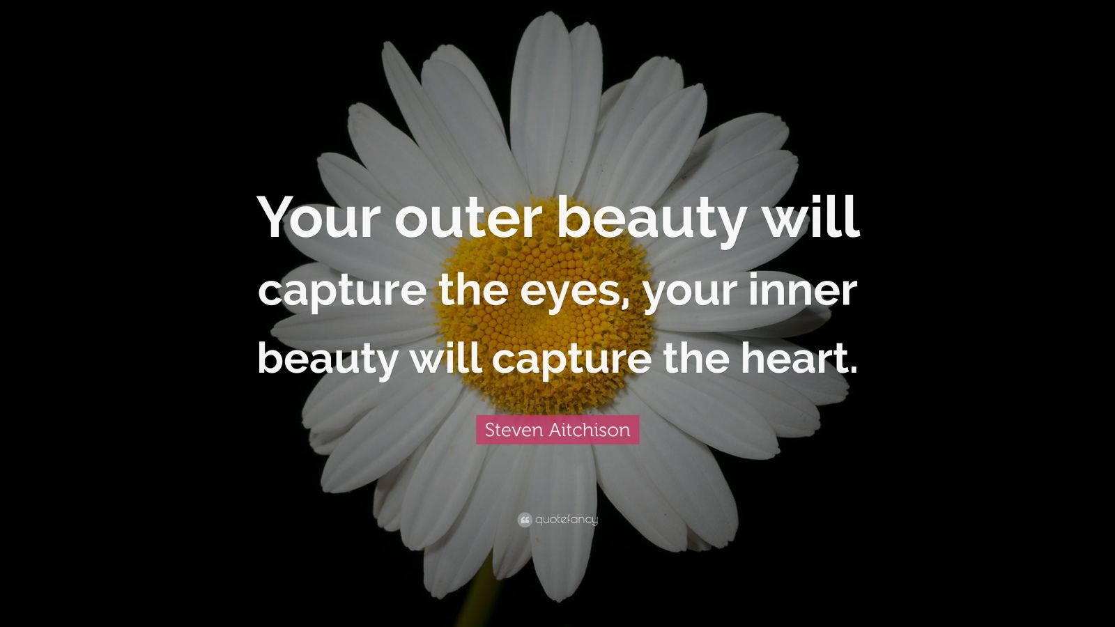 Steven Aitchison Quote: “Your outer beauty will capture the eyes, your