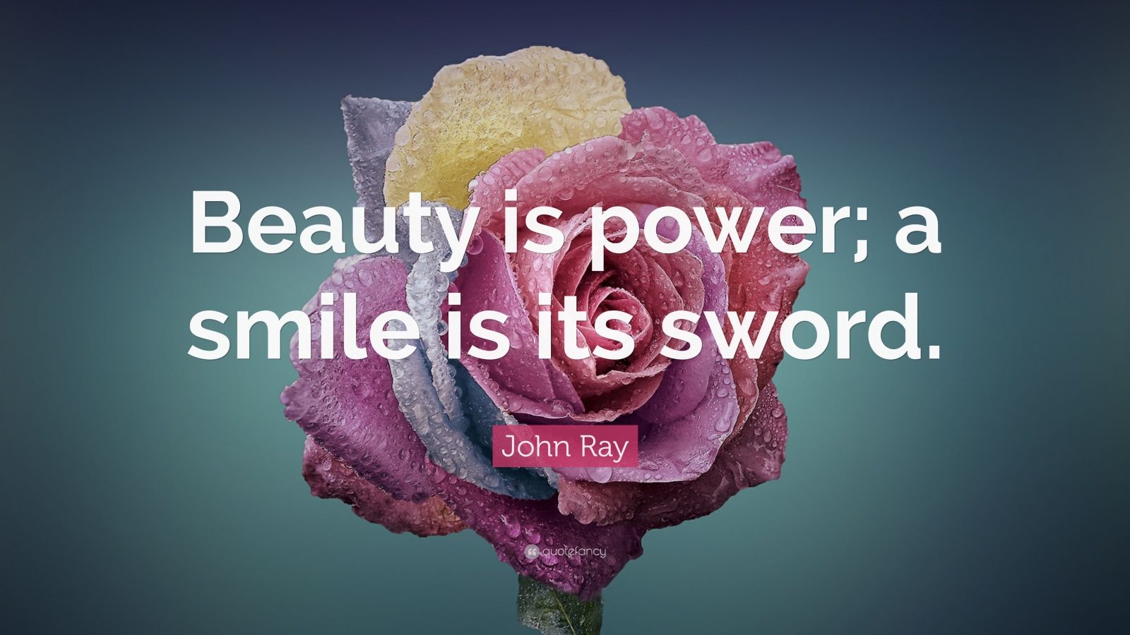 John Ray Quote: “Beauty is power; a smile is its sword.” (21 wallpapers ...