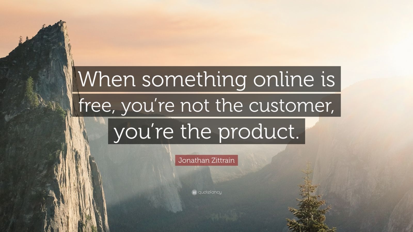 Jonathan Zittrain Quote: “When Something Online Is Free, You’re Not The ...