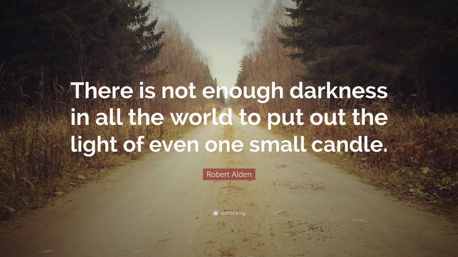 Robert Alden Quote: “There is not enough darkness in all the world to ...