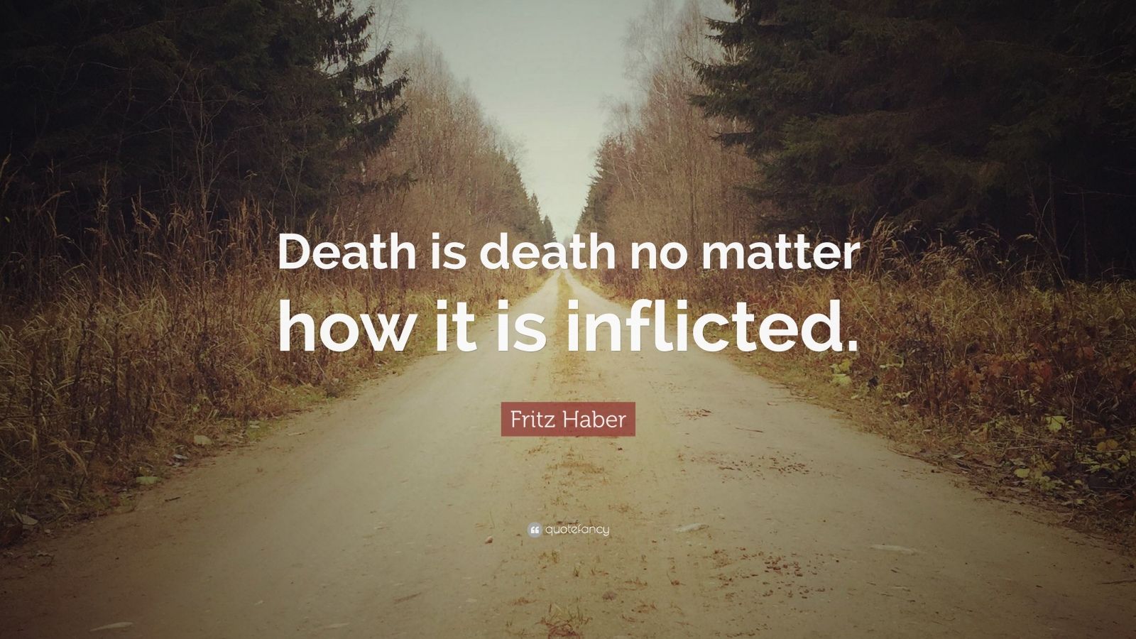 Fritz Haber Quote: “Death is death no matter how it is inflicted.”