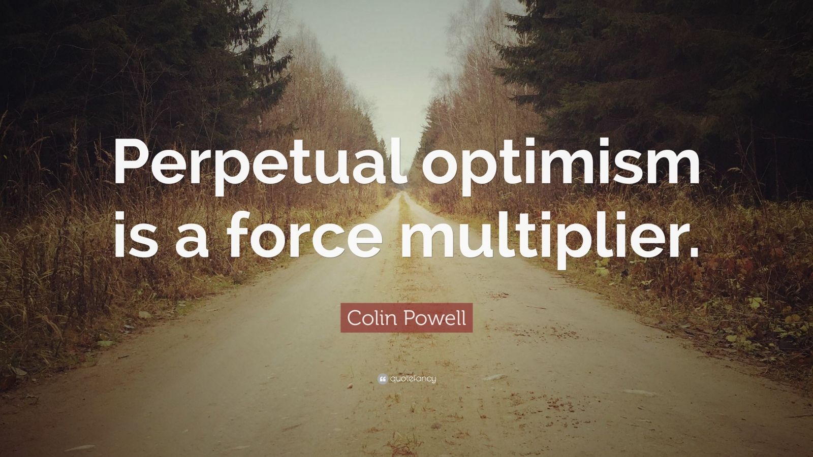 Colin Powell Quote: “Perpetual optimism is a force multiplier.” (24 ...