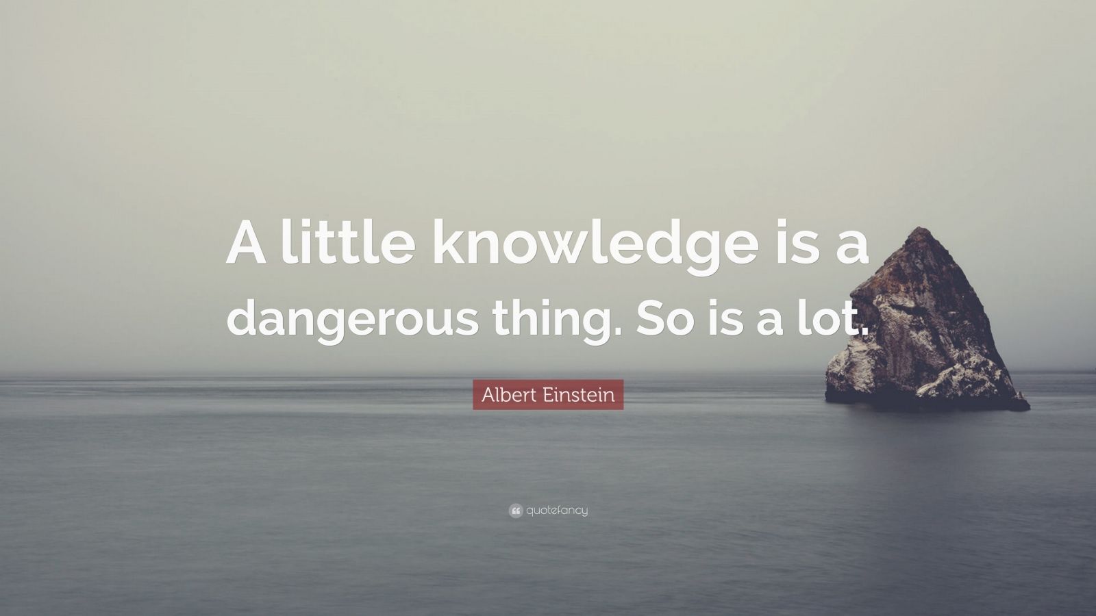 Albert Einstein Quote: “A little knowledge is a dangerous thing. So is ...