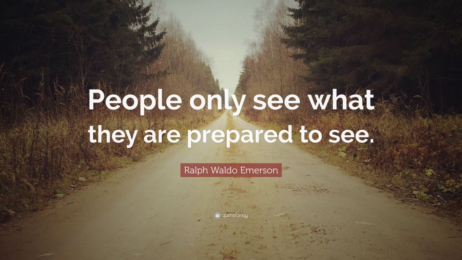 Ralph Waldo Emerson Quote: “People only see what they are prepared to ...