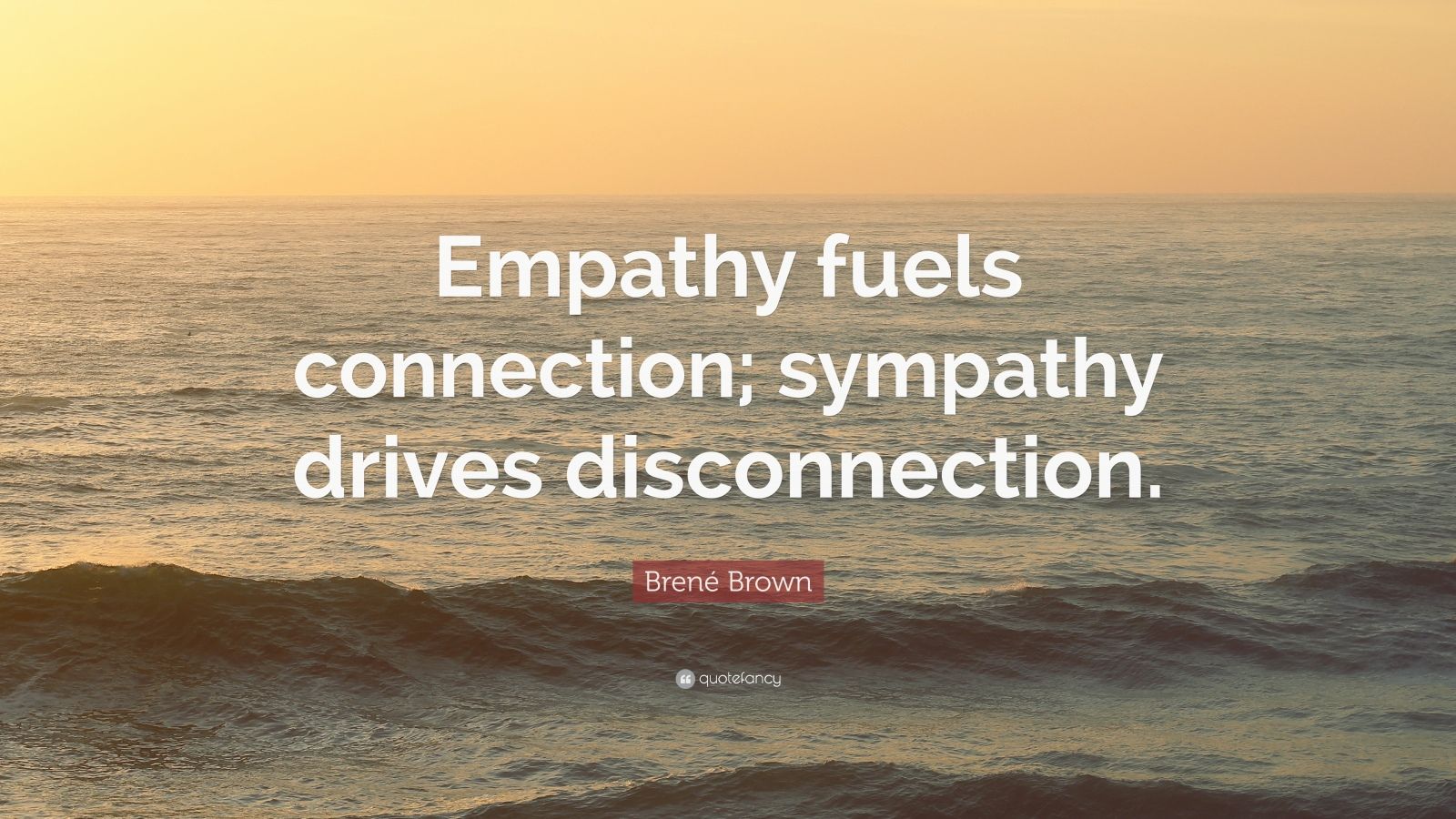 Brené Brown Quote: “Empathy fuels connection; sympathy drives ...