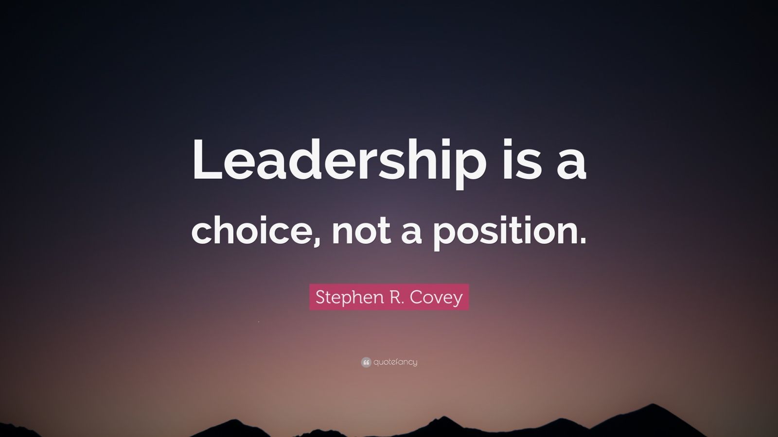 Stephen R. Covey Quote: 