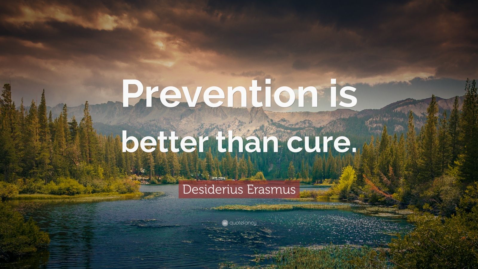 prevention is better than cure speech