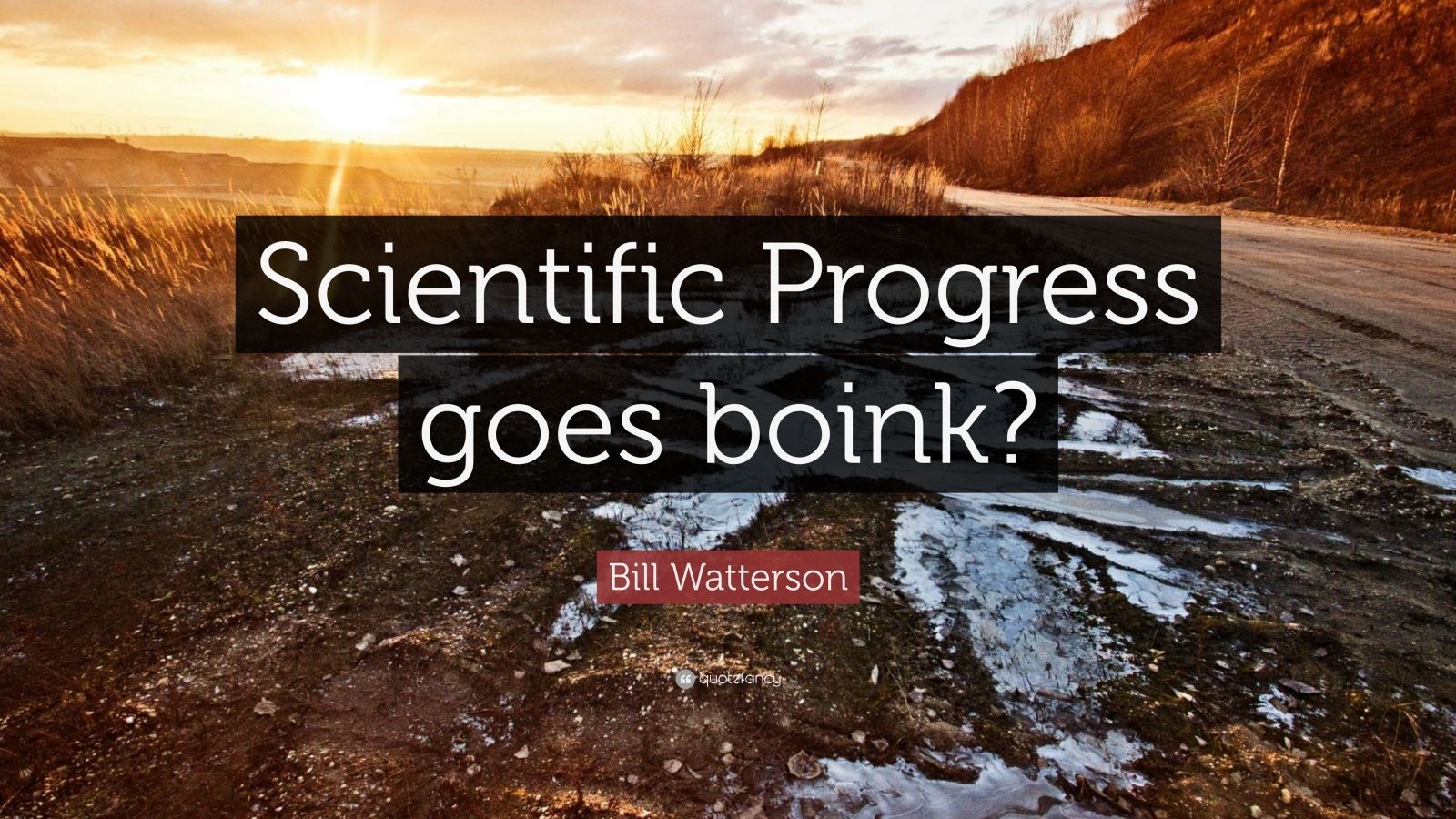 Bill Watterson Quote “Scientific Progress goes boink?” (12 wallpapers