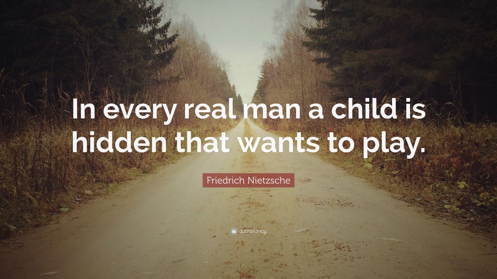 Friedrich Nietzsche Quote: “In every real man a child is hidden that ...