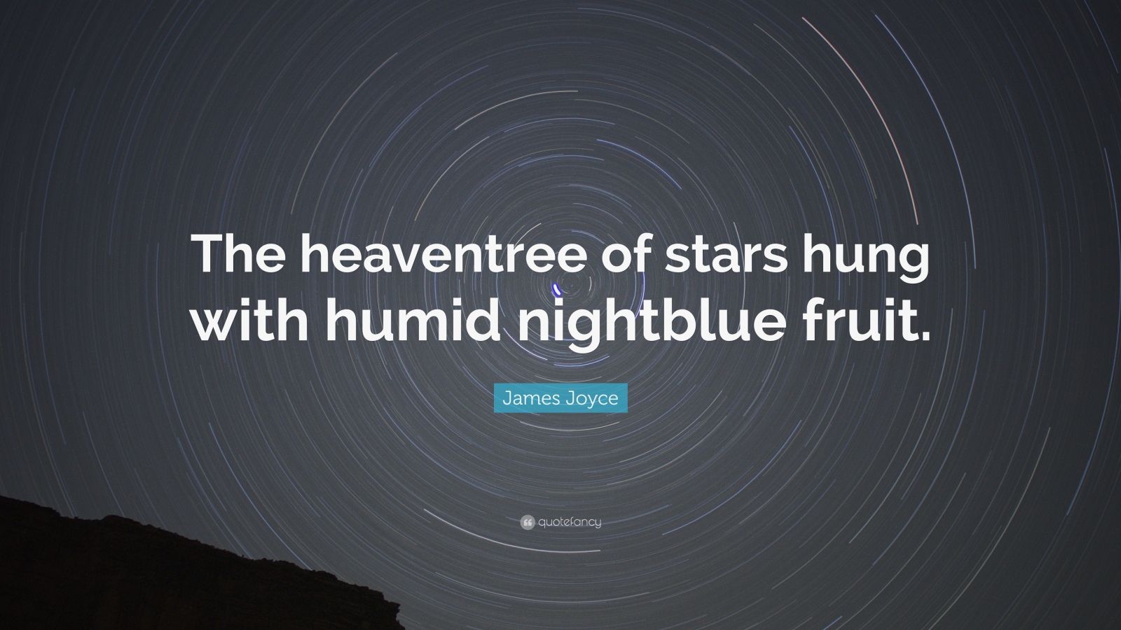 James Joyce Quote: “The heaventree of stars hung with humid nightblue