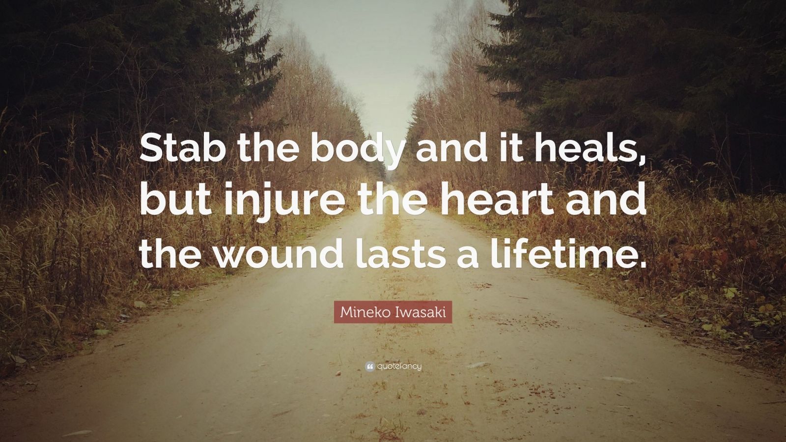 Mineko Iwasaki Quote “Stab the body and it heals, but injure the heart