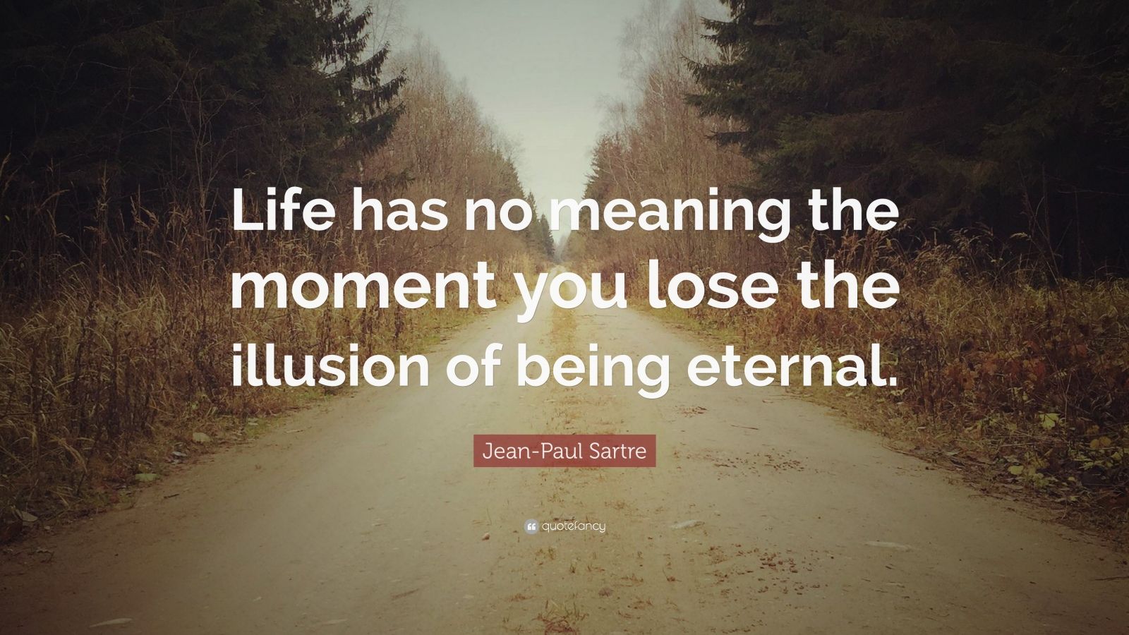 Jean-Paul Sartre Quote: “Life has no meaning the moment you lose the ...