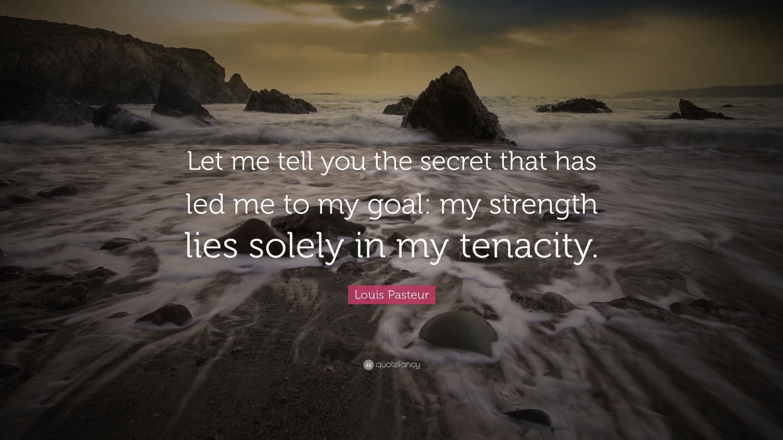 Louis Pasteur Quote: “Let me tell you the secret that has led me to my