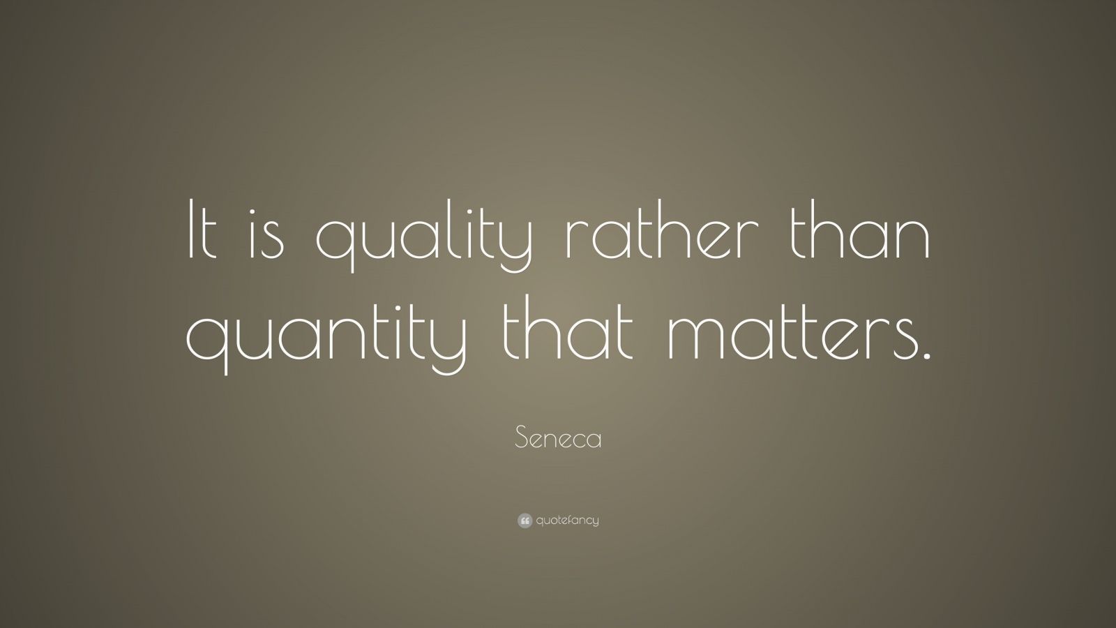 Seneca Quote “It is quality rather than quantity that matters.” (14