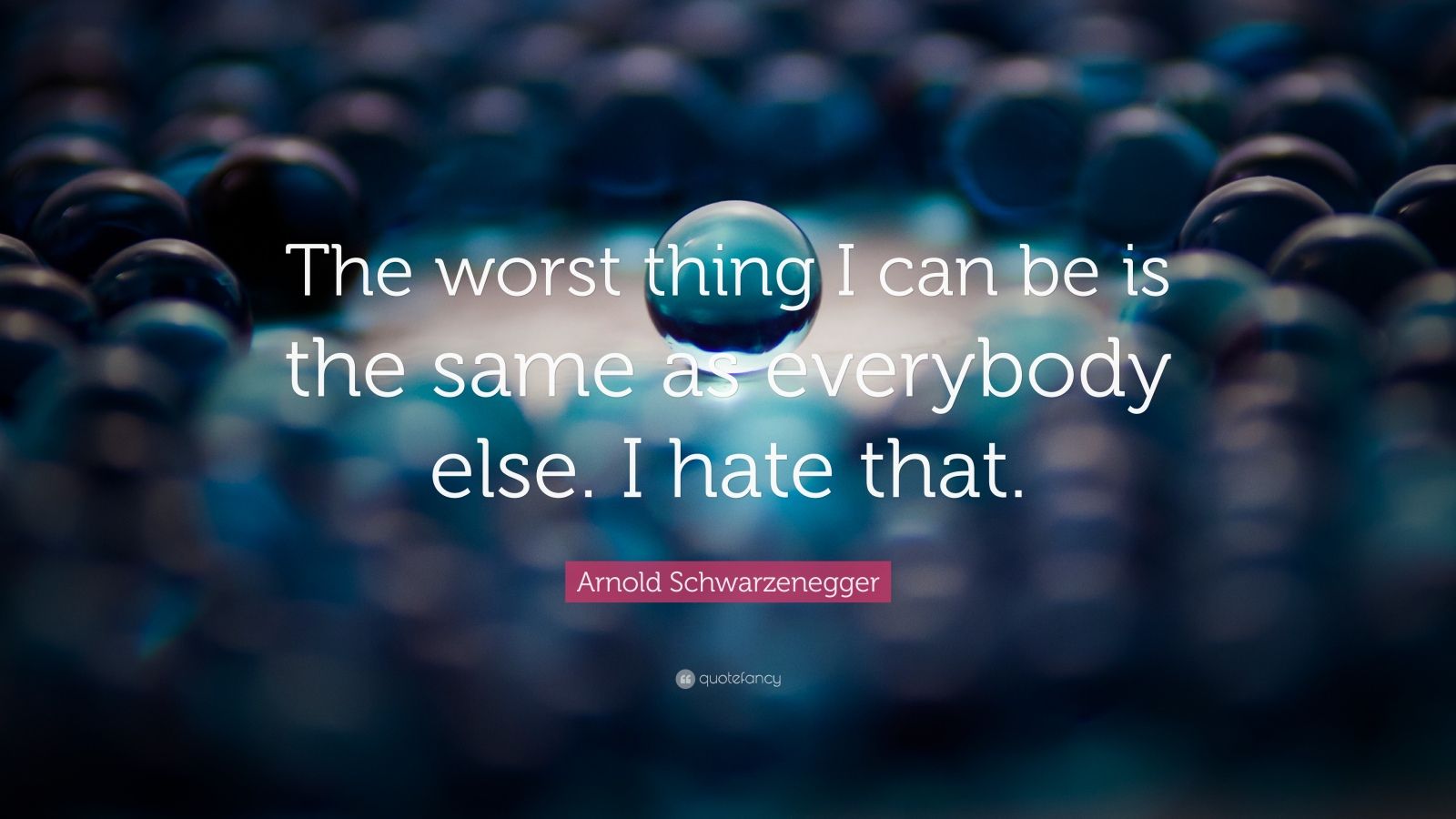 Motivational Quotes “The worst thing I can be is the same as everybody else