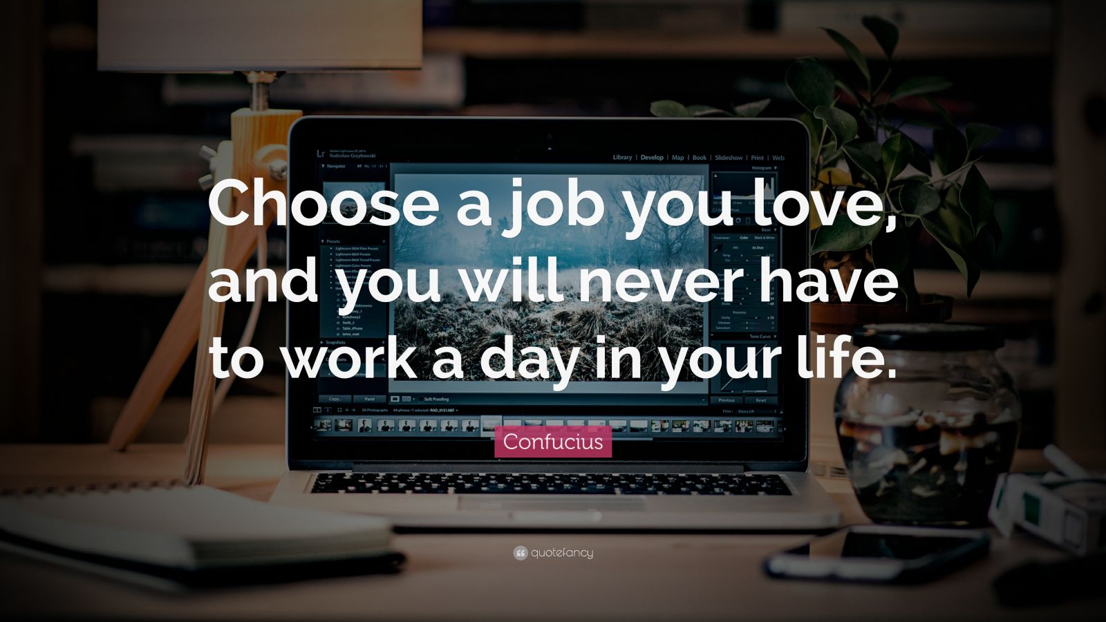 Confucius Quote: “Choose a job you love, and you will never have to ...