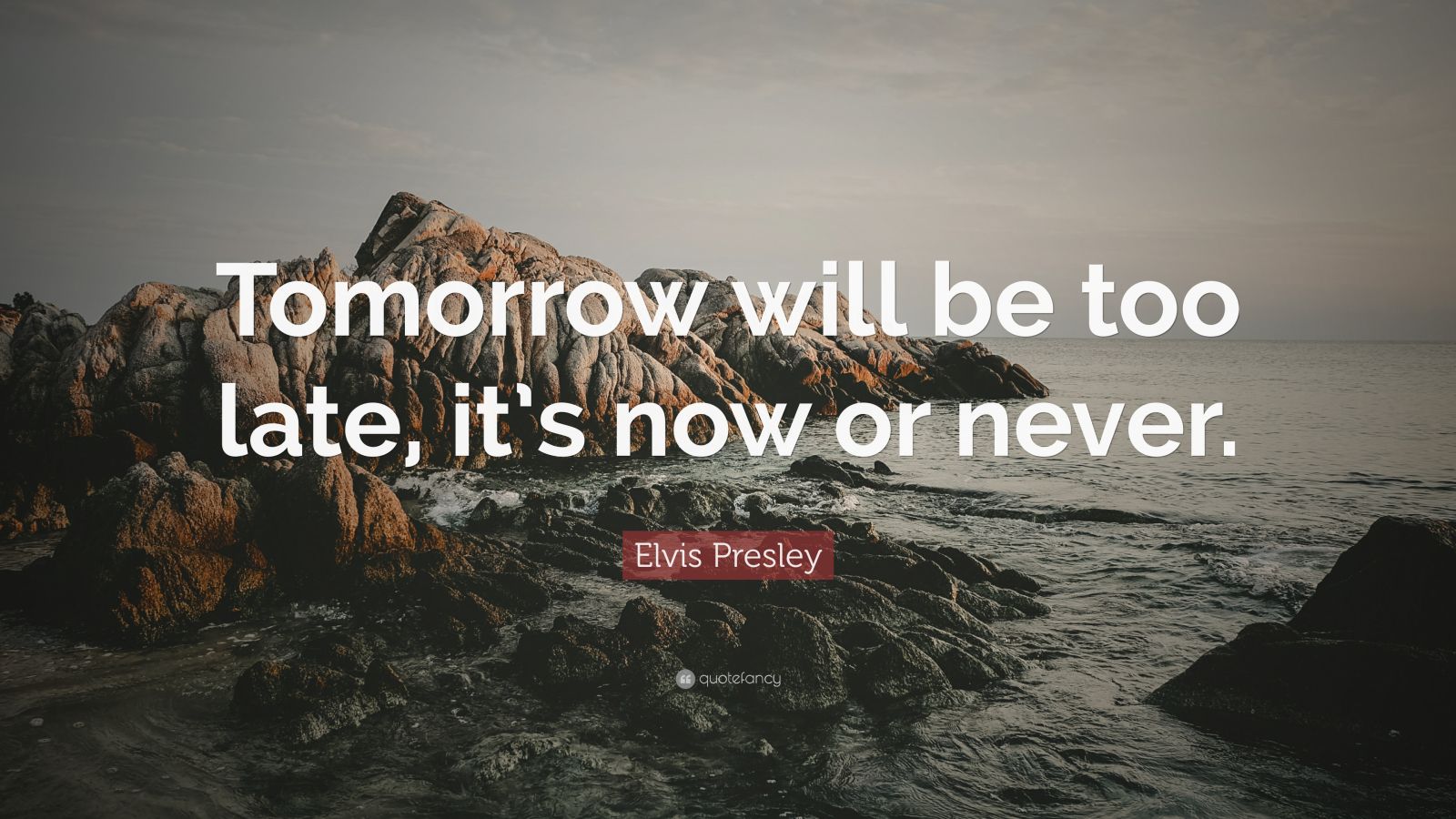 Elvis Presley Quote: “Tomorrow will be too late, it’s now or never