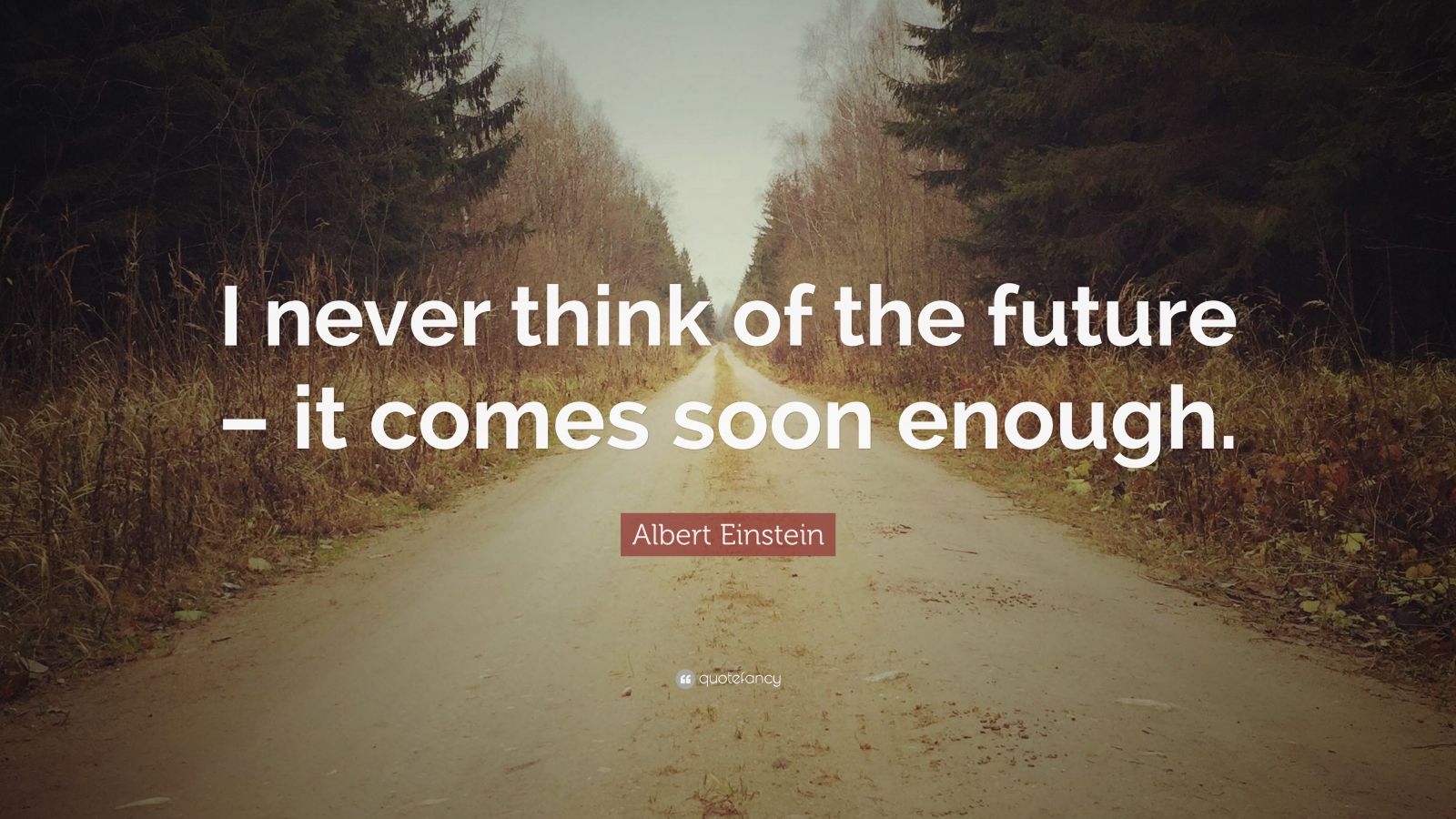 Albert Einstein Quote: “I never think of the future – it comes soon ...