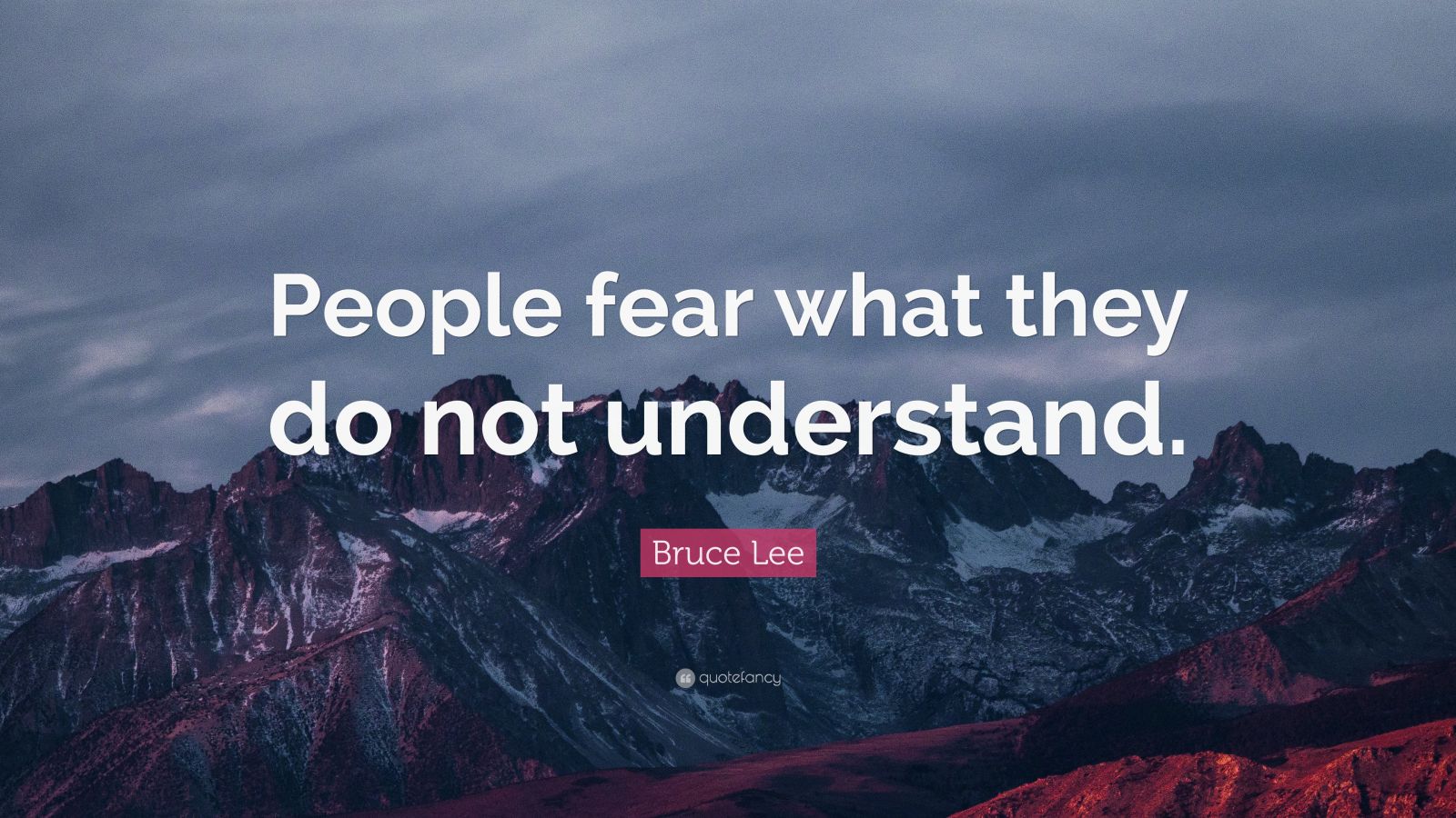 Bruce Lee Quote: “People fear what they do not understand.” (12 ...