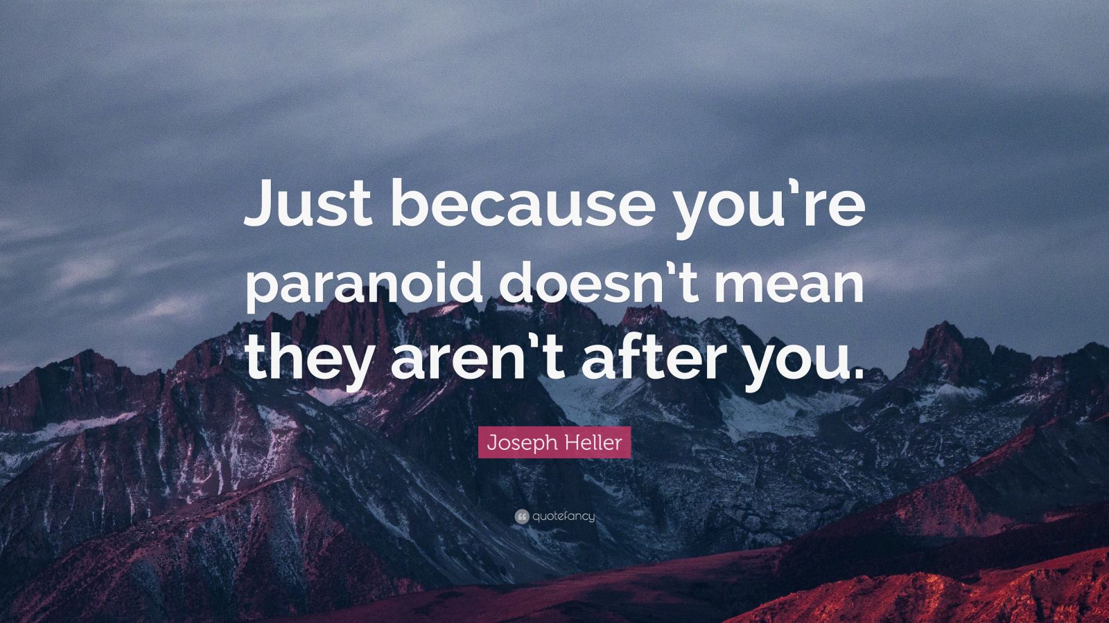 Joseph Heller Quote “just Because Youre Paranoid Doesnt Mean They