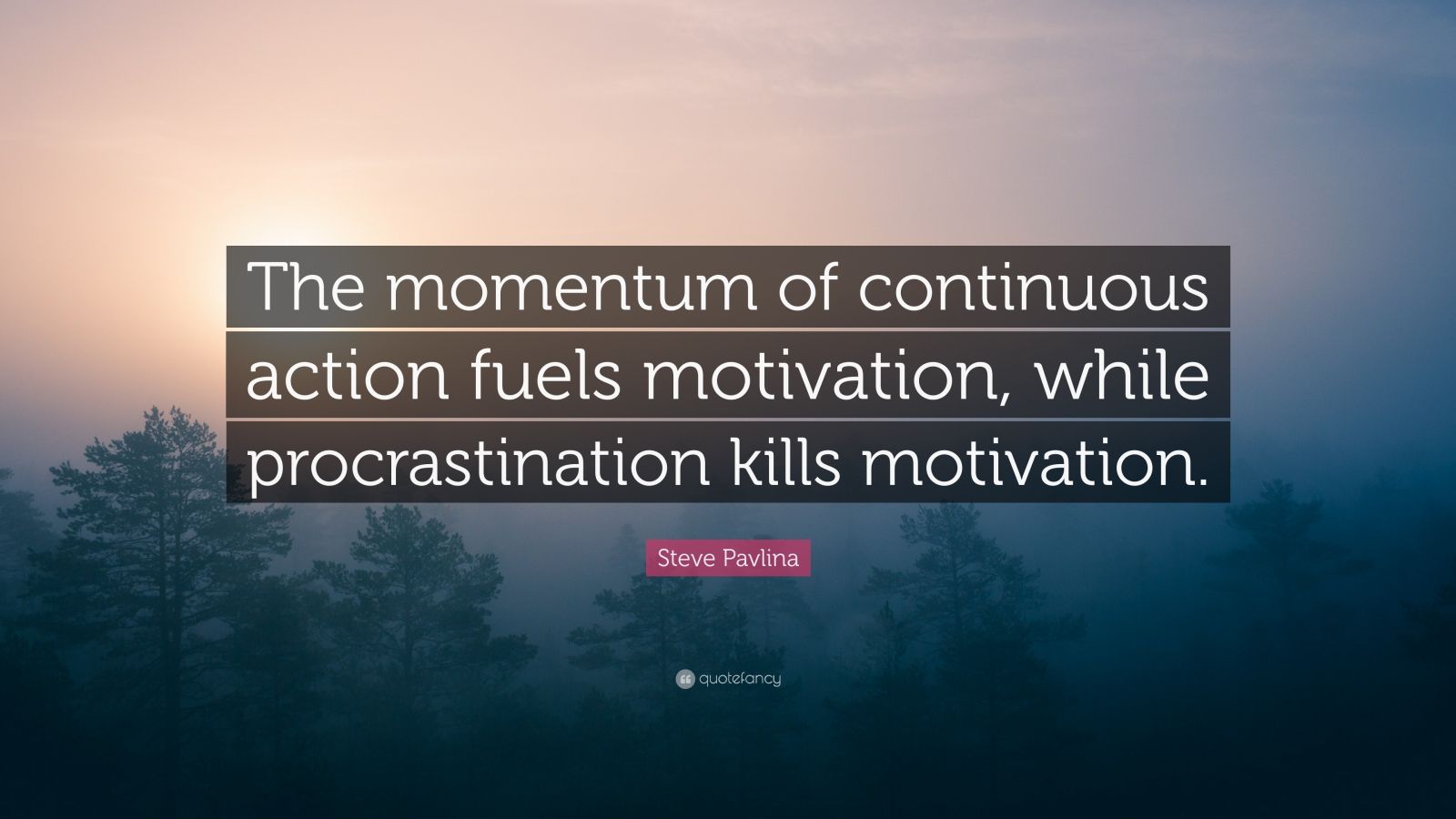 Steve Pavlina Quote: “The momentum of continuous action fuels ...