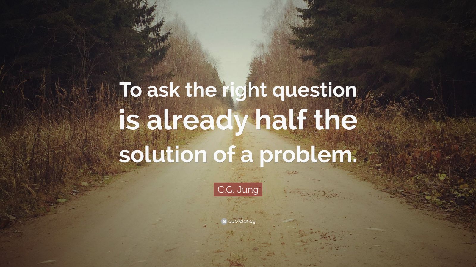 C.G. Jung Quote: “To ask the right question is already half the