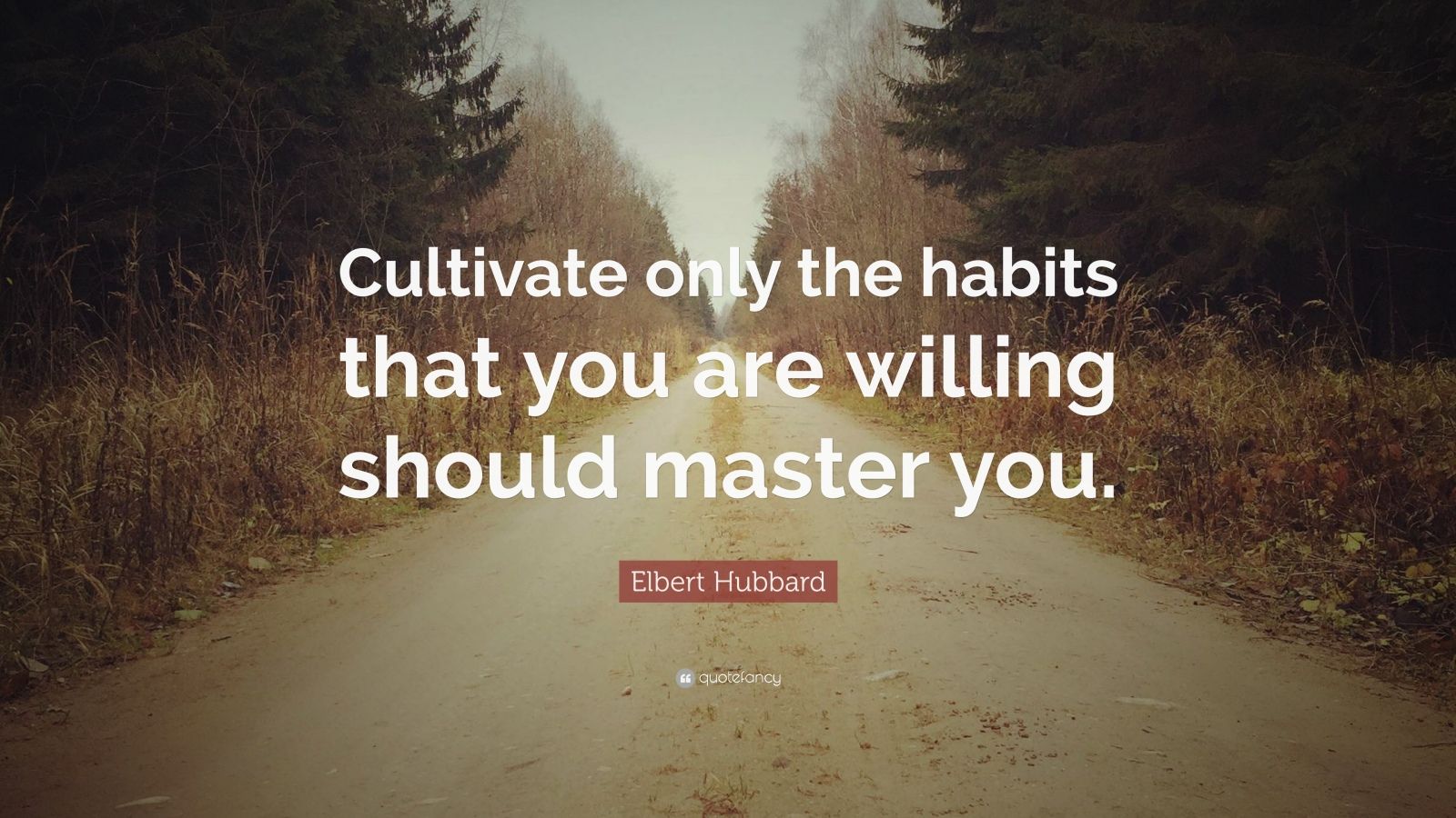 Elbert Hubbard Quote: “Cultivate only the habits that you are willing ...