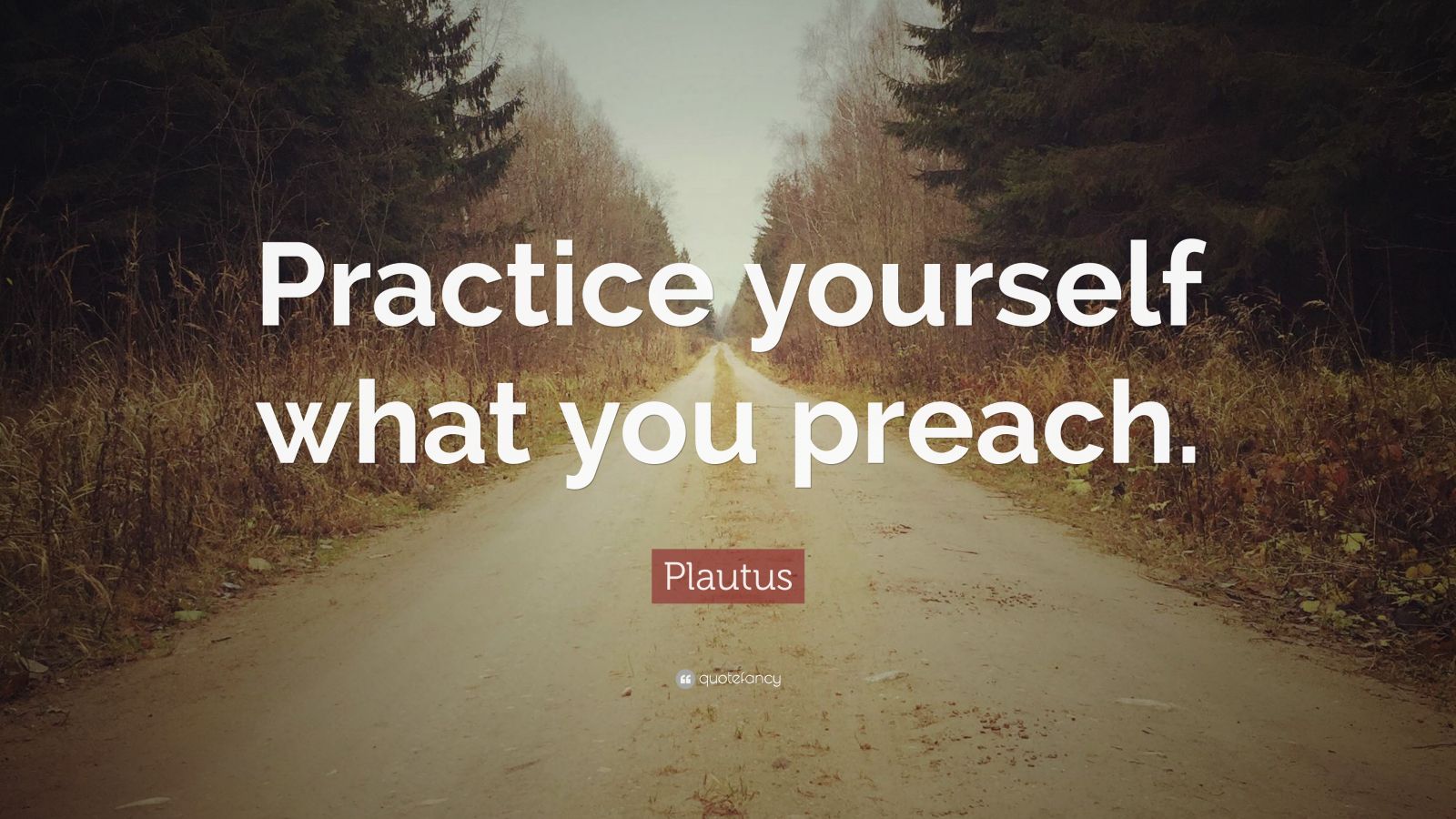 Plautus Quote “practice Yourself What You Preach” 12 Wallpapers