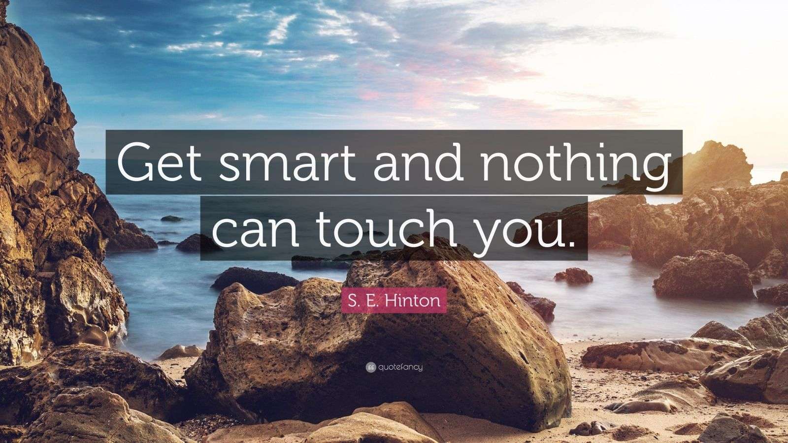 S. E. Hinton Quote “Get smart and nothing can touch you.” (12
