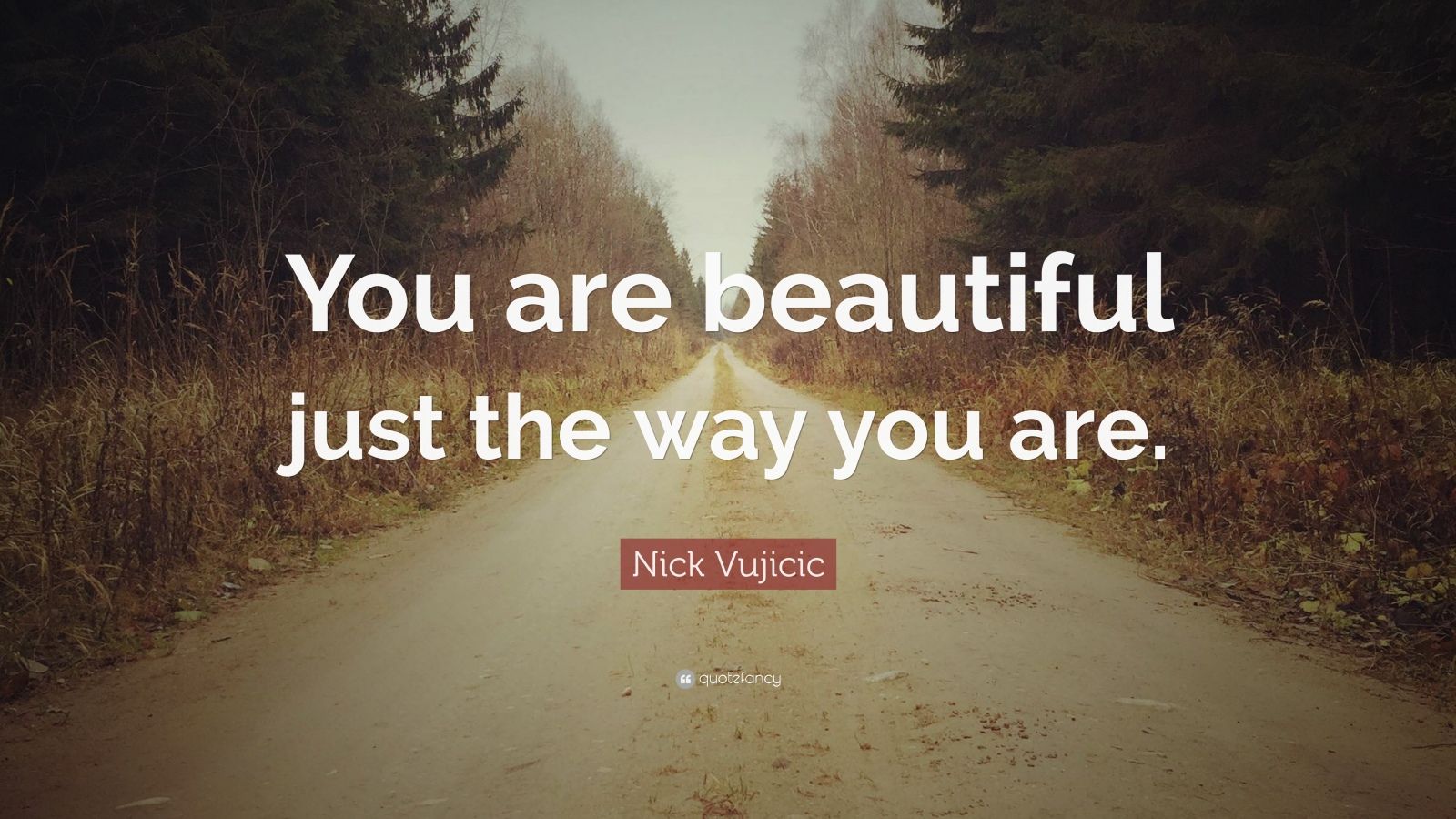 Nick Vujicic Quote: "You are beautiful just the way you ...