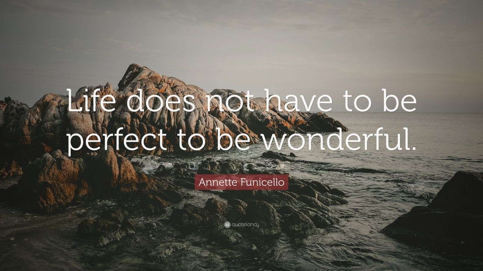 Funicello Quote “Life does not have to be perfect to be