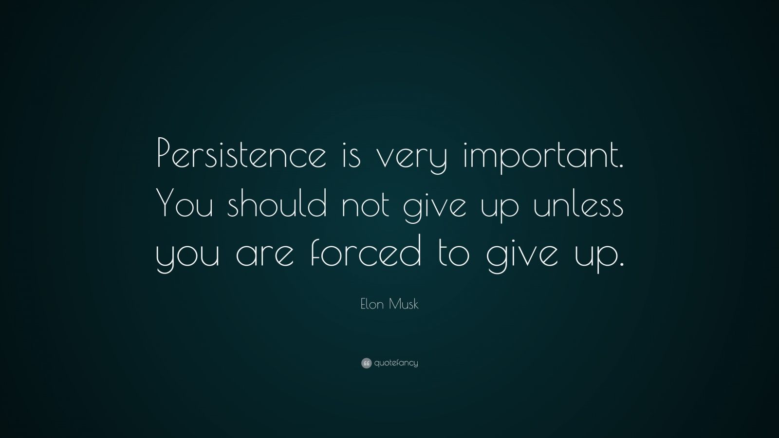 Elon Musk Quote: “Persistence is very important. You should not give up ...