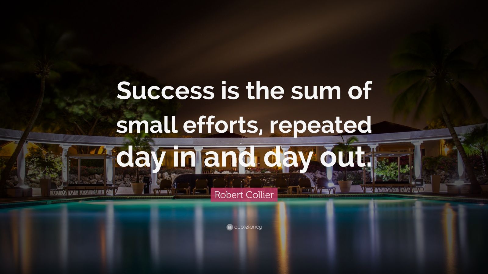 Robert Collier Quote: “Success is the sum of small efforts, repeated ...