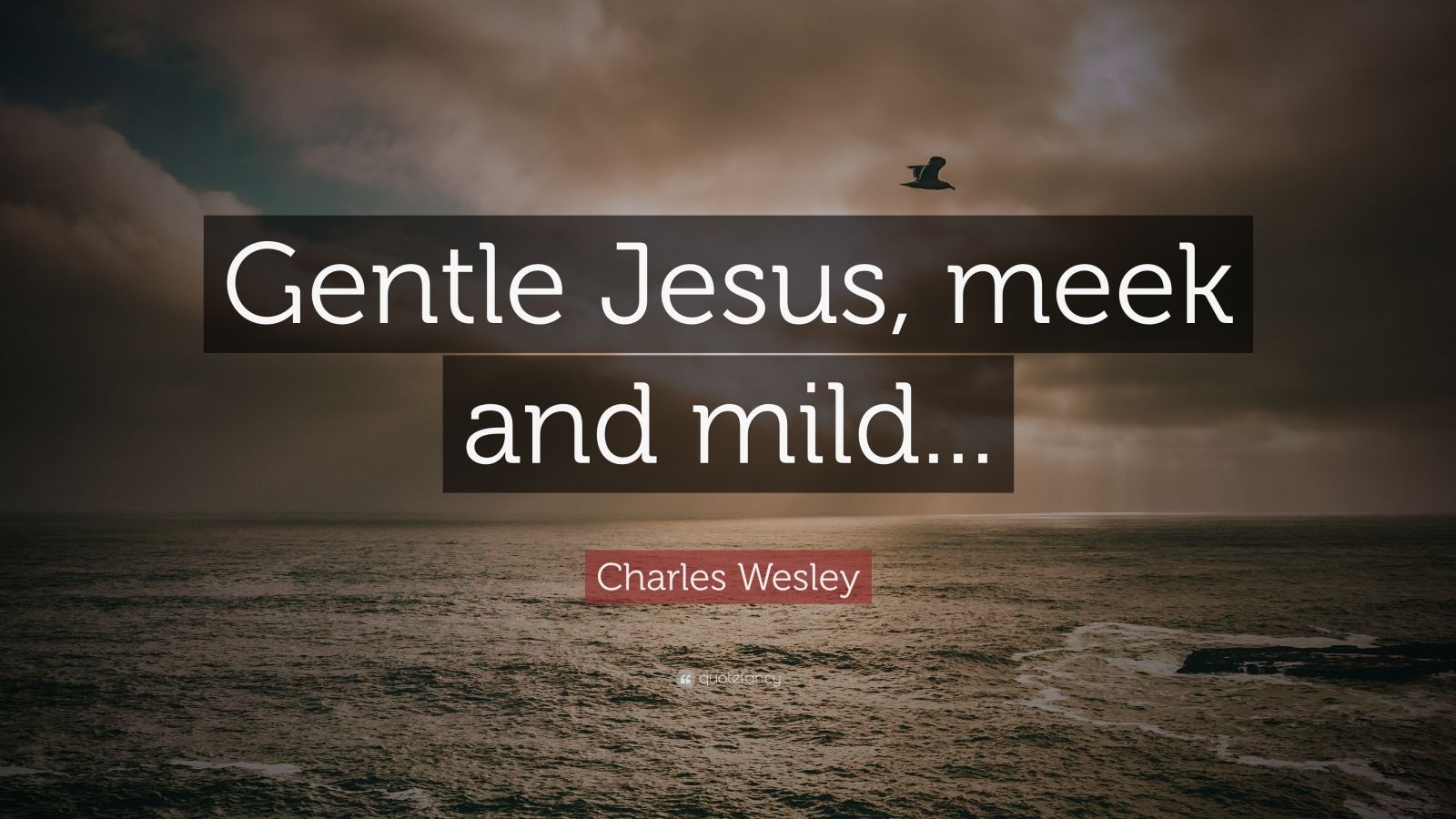 Charles Wesley Quote: “Gentle Jesus, meek and mild”