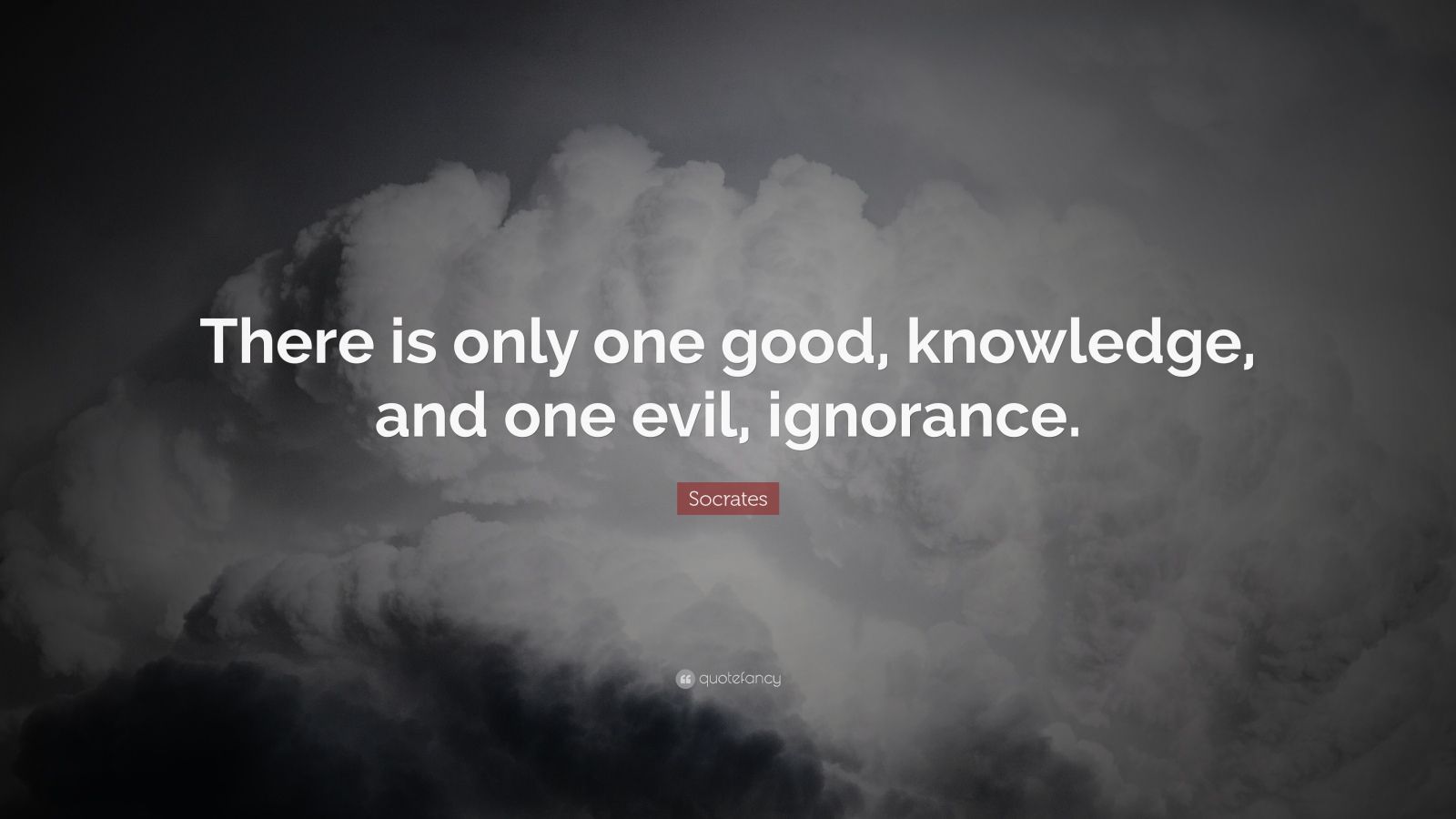 Socrates Quote “There is only one good knowledge and one evil