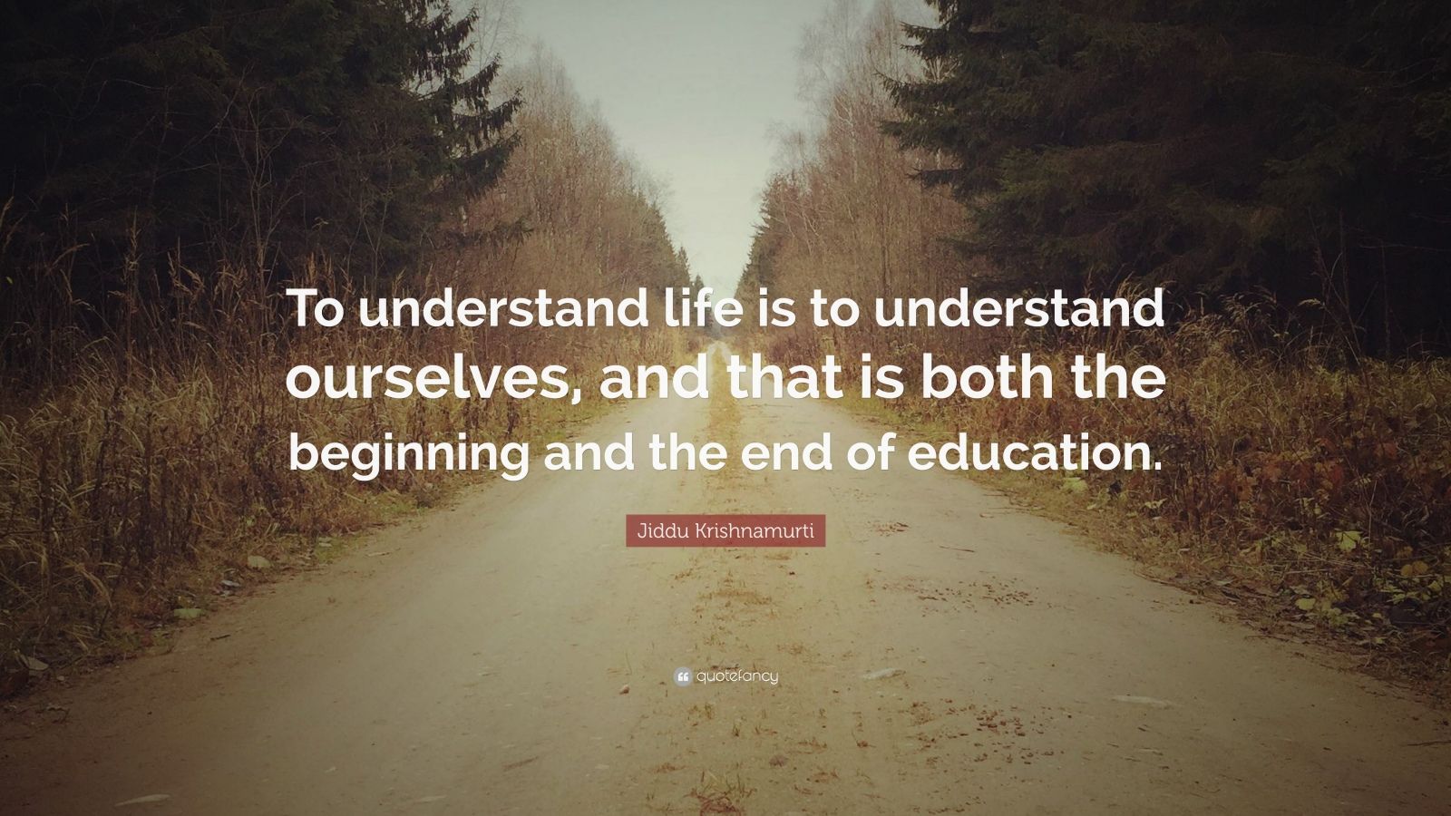 Jiddu Krishnamurti Quote: “To understand life is to understand