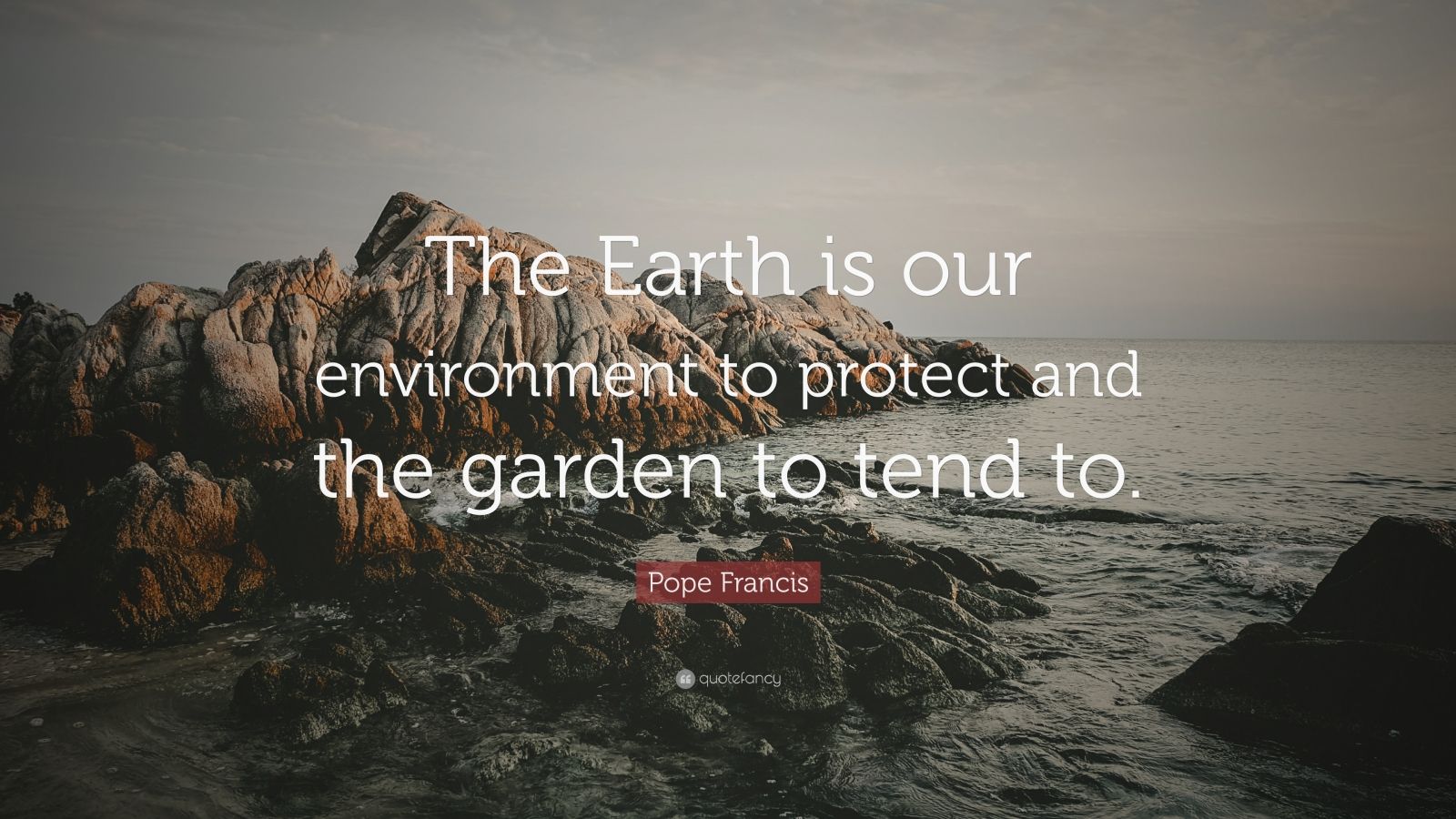 Pope Francis Quote: “The Earth is our environment to protect and the