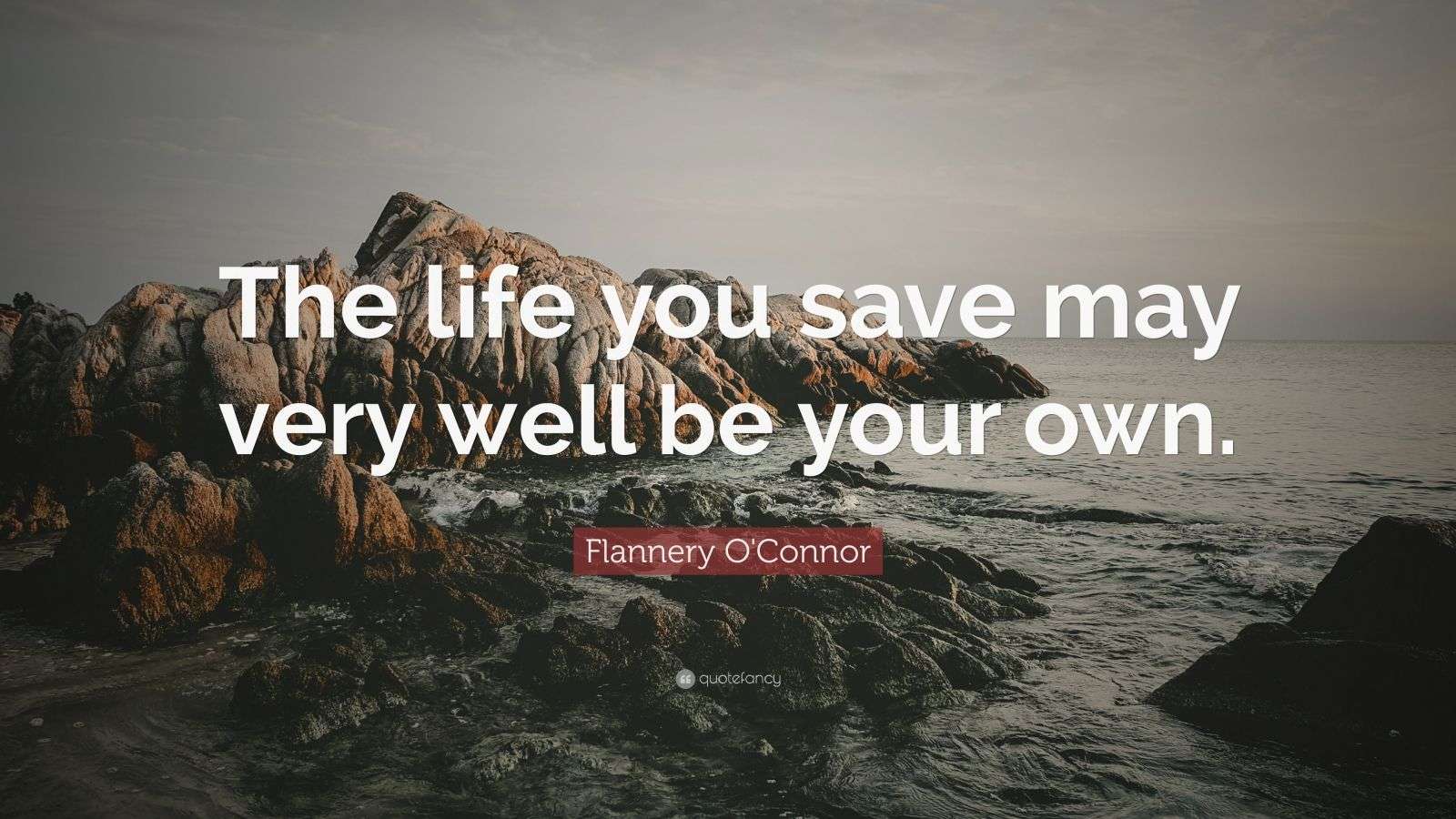 The life you save may be your own title meaning picture