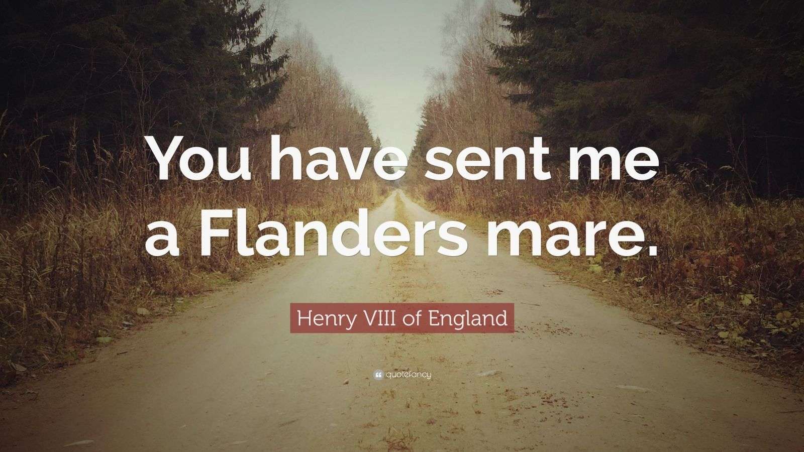 Henry VIII of England Quote “You have sent me a Flanders mare.” (7 wallpapers) Quotefancy
